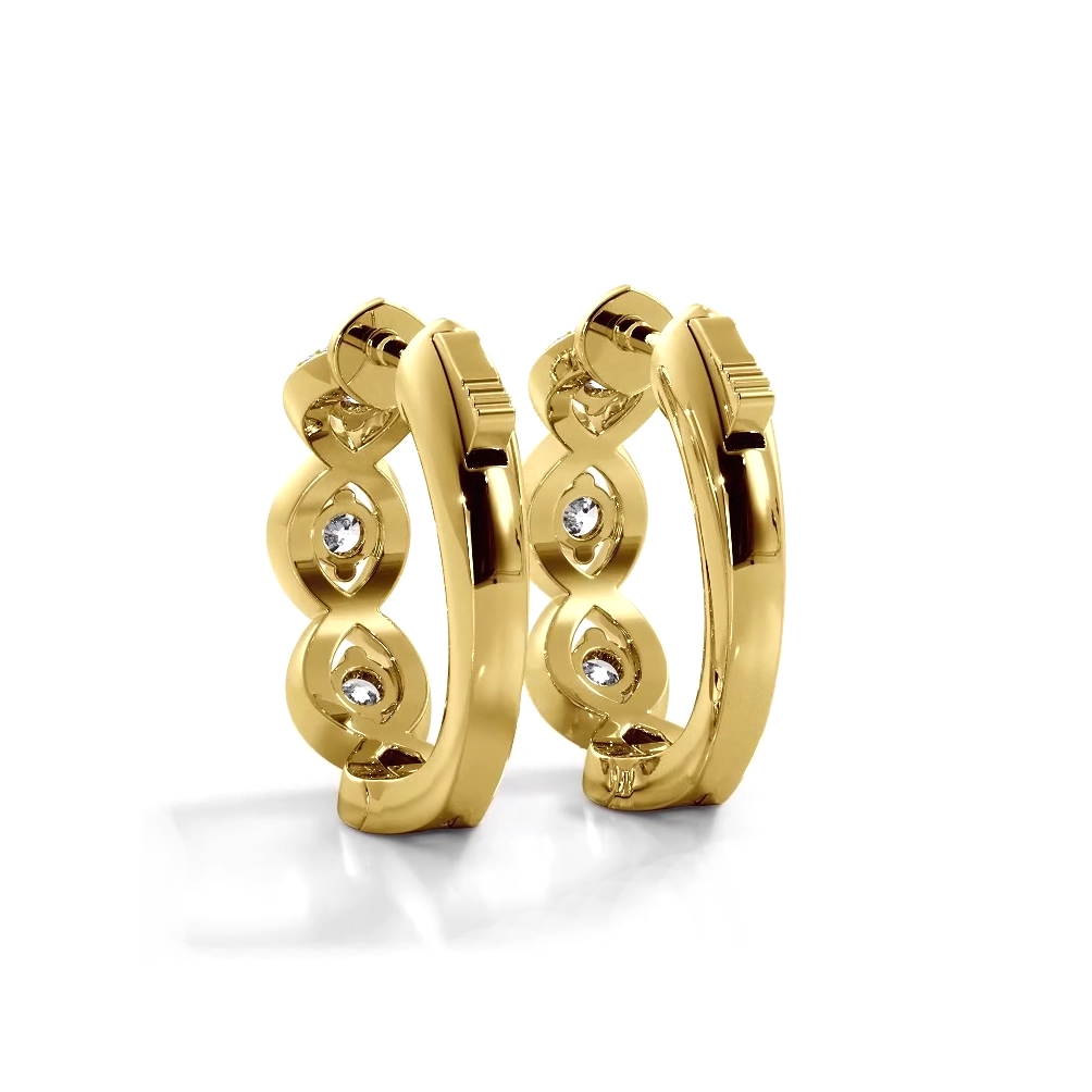 Infinity Style 1.0 ctw. Diamond Hoop Earrings-VIRABYANI