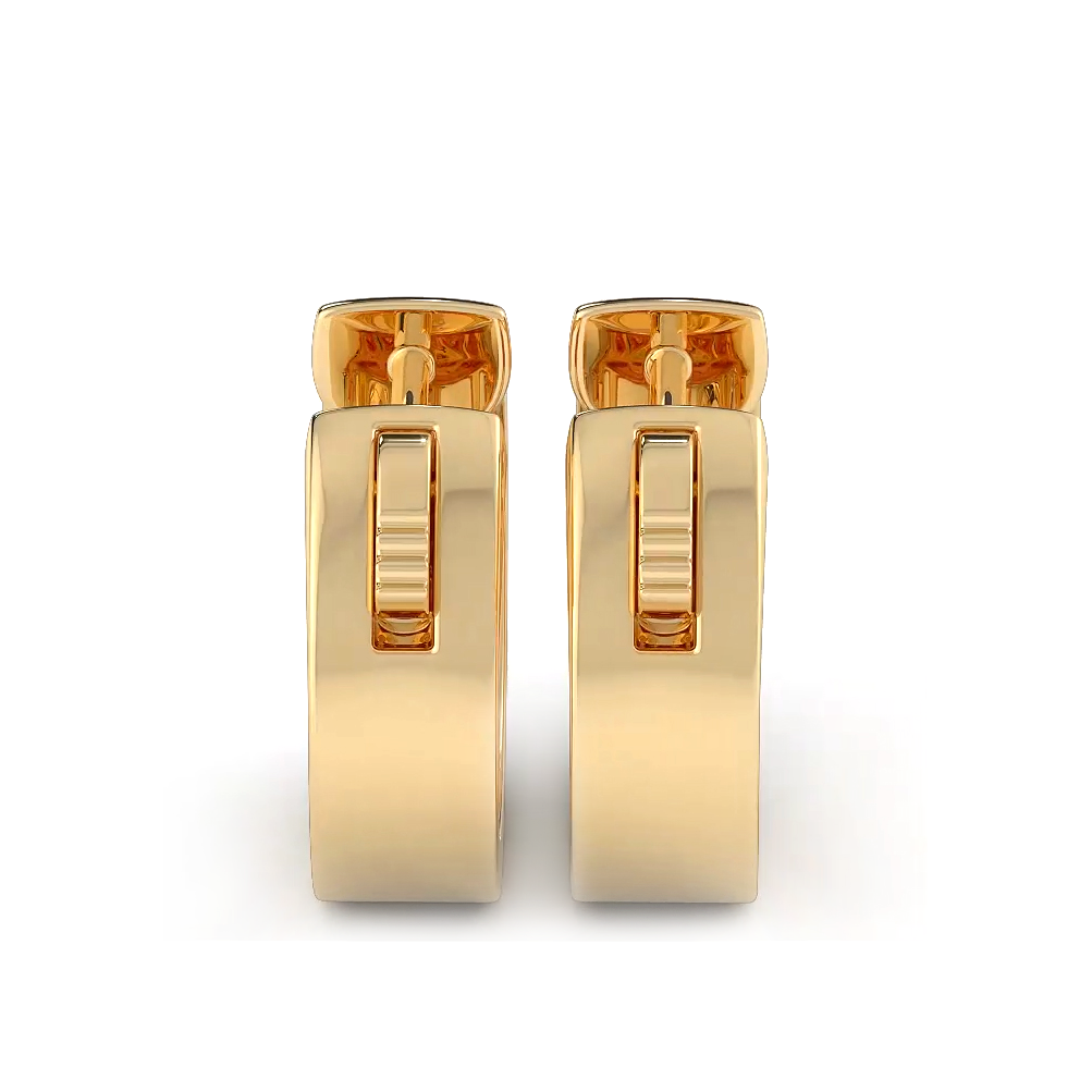 Three Row 1.0 ctw. Diamond Hoop Earrings Huggie Style-VIRABYANI