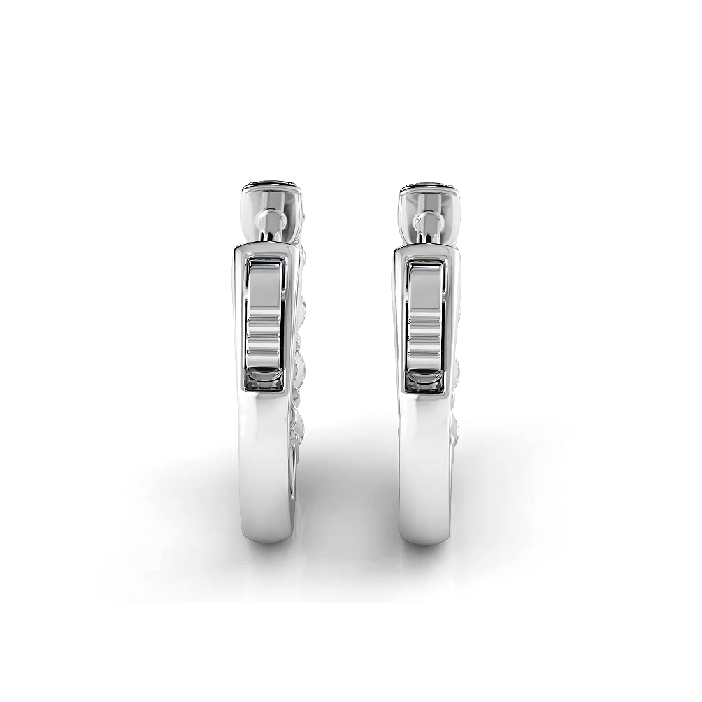 1.0 ctw. Common Prong Huggie Hoop Earrings-VIRABYANI