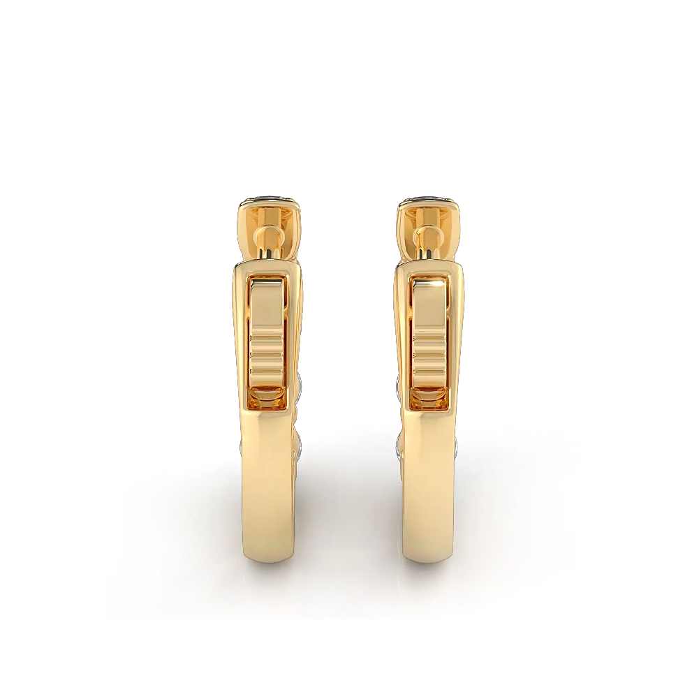 1.0 ctw. Common Prong Huggie Hoop Earrings-VIRABYANI