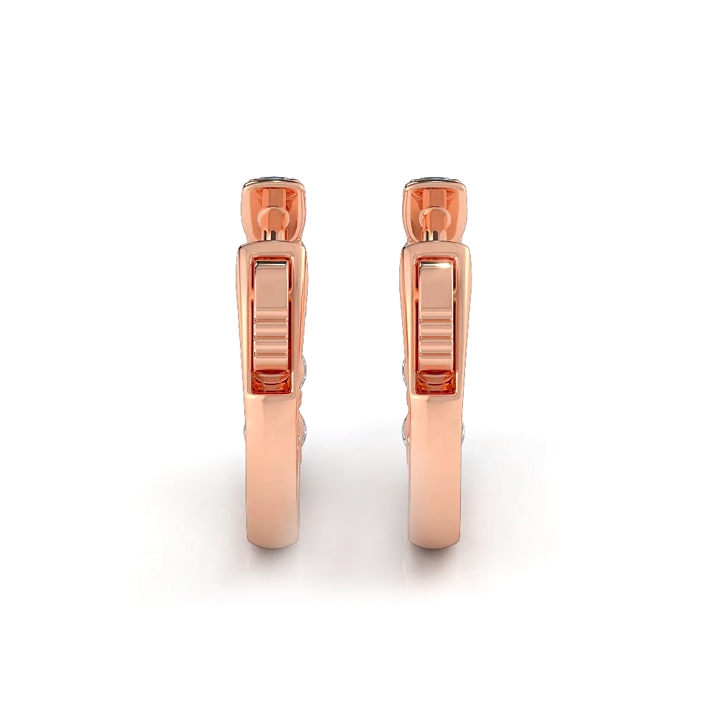 1.0 ctw. Common Prong Huggie Hoop Earrings-VIRABYANI