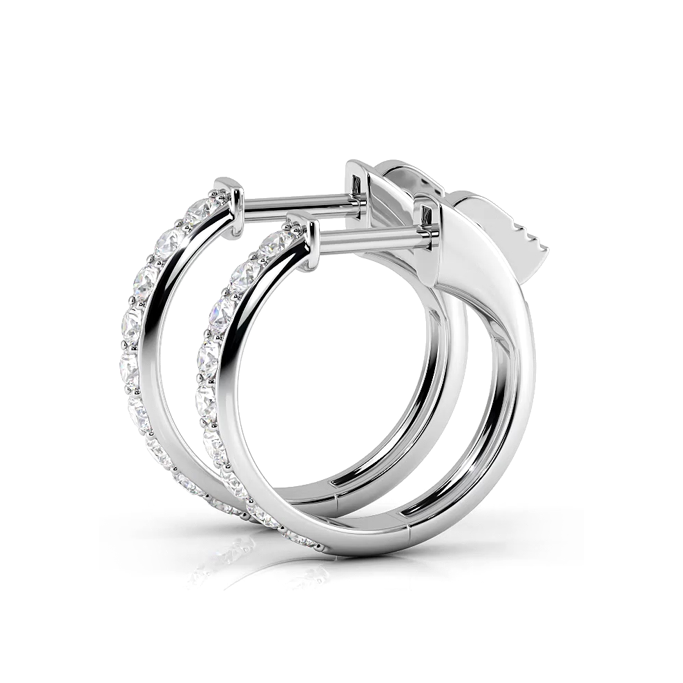 0.50 ctw. Round Brilliant Cut Huggie Hoop earrings-VIRABYANI