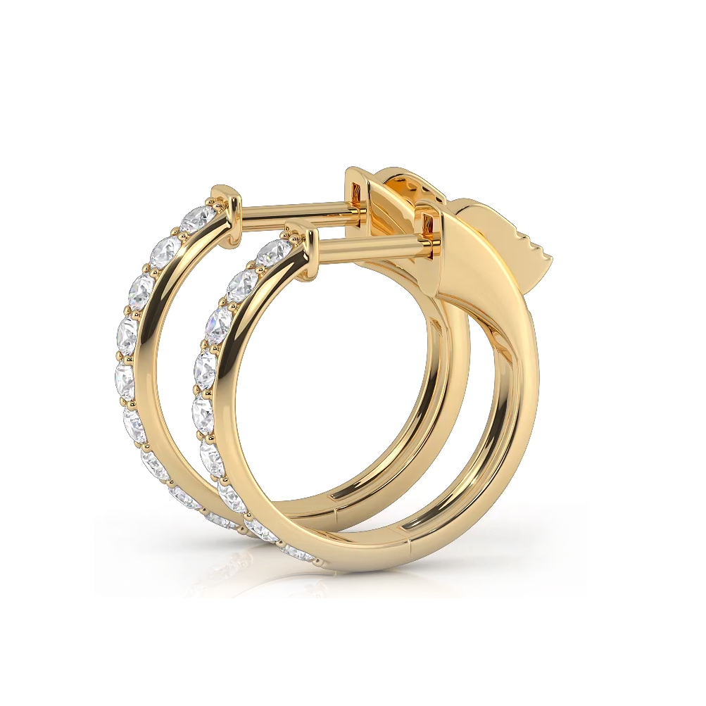 0.50 ctw. Round Brilliant Cut Huggie Hoop earrings-VIRABYANI