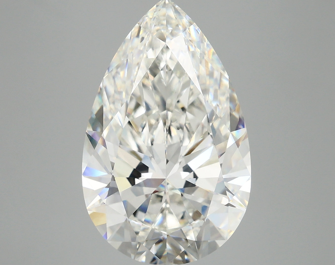 6.12 Carat F-VVS2 Pear Lab Diamond