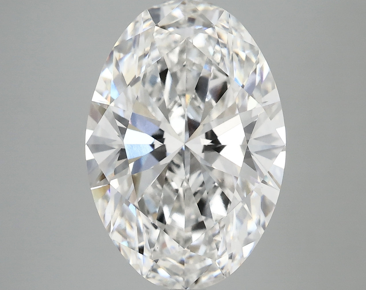 5.94 Carat F VVS2 Oval Lab Diamond