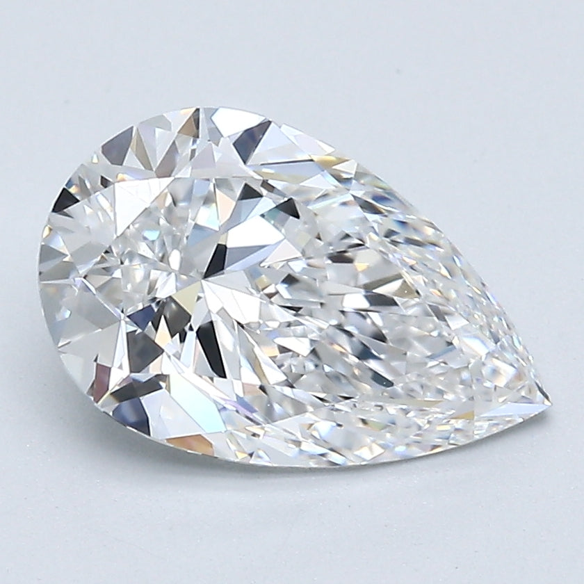 2.01 Carat D-VVS2 Pear Cut Diamond