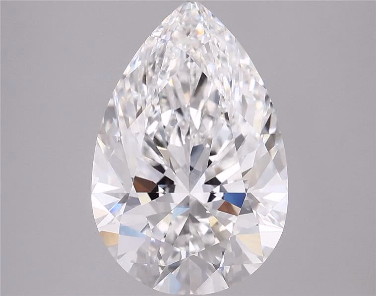 3.51 Carat F-VVS2 Pear Lab Diamond