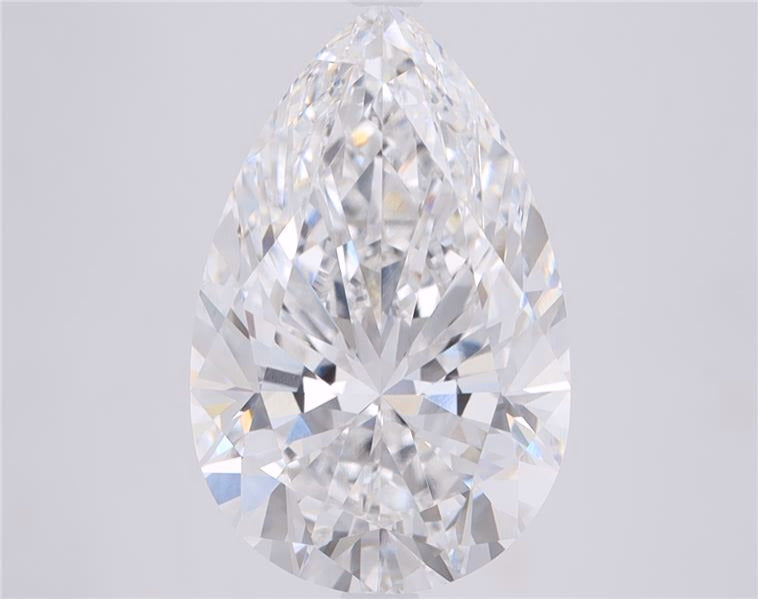 3.72 Carat F-VVS2 Pear Lab Diamond