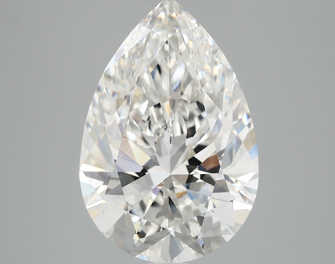 4.05 Carat F VVS2 Pear Lab Diamond
