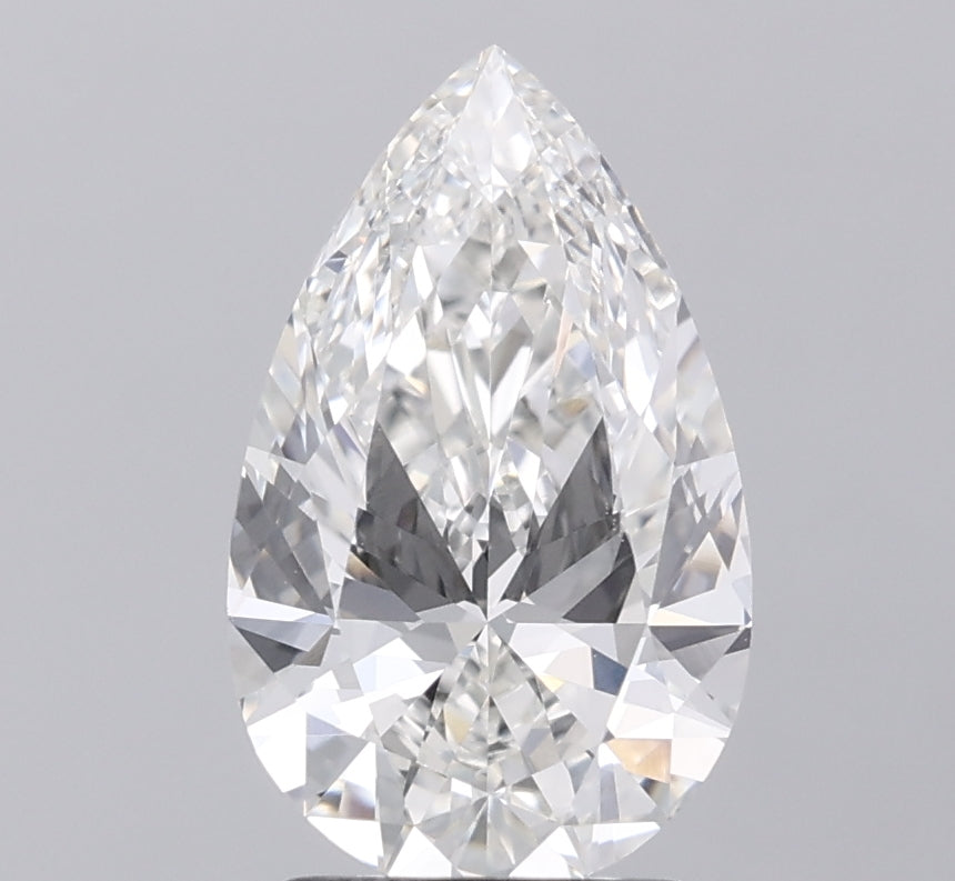 2.50 Carat G-VVS2 Pear Lab Diamond
