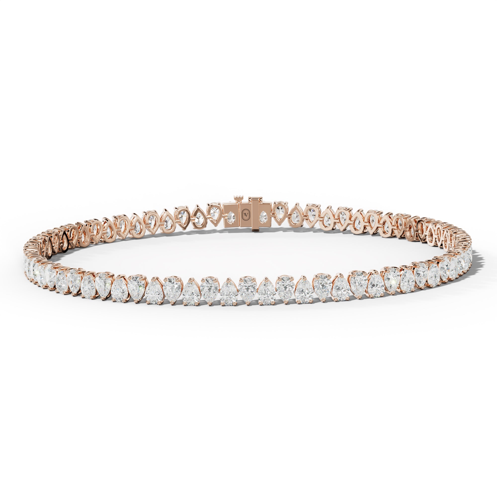 6.0 Carat Pear Shape Diamond Tennis Bracelet