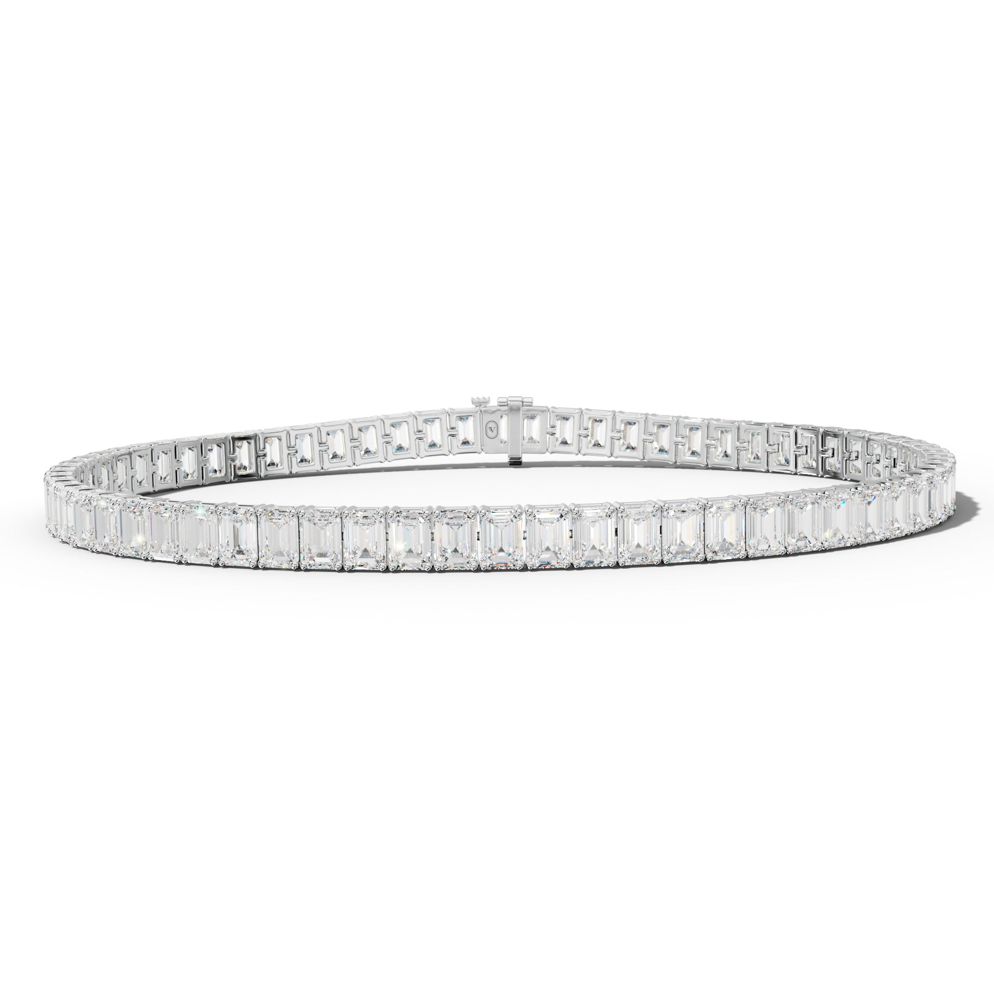 10.0 Carat Emerald Cut Tennis Bracelet