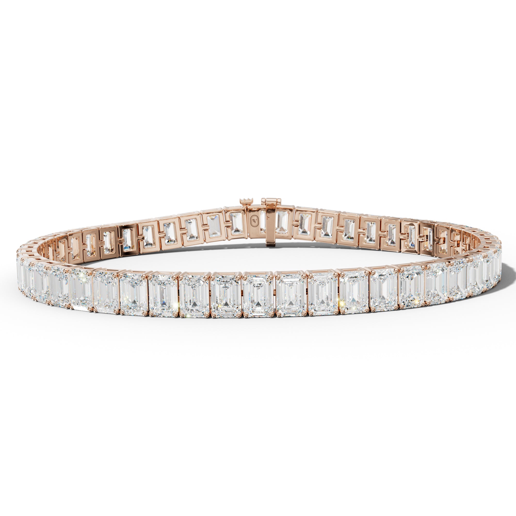 18.0 Carat Emerald Cut Tennis Bracelet