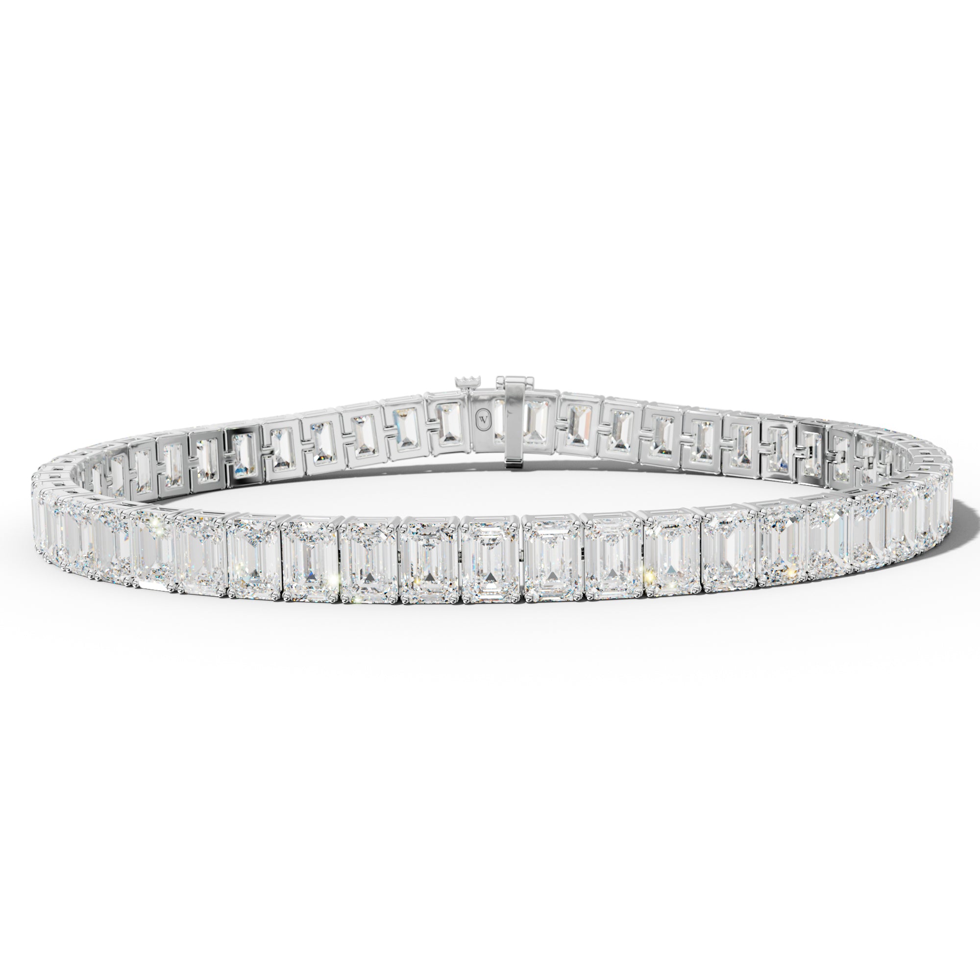 18.0 Carat Emerald Cut Tennis Bracelet