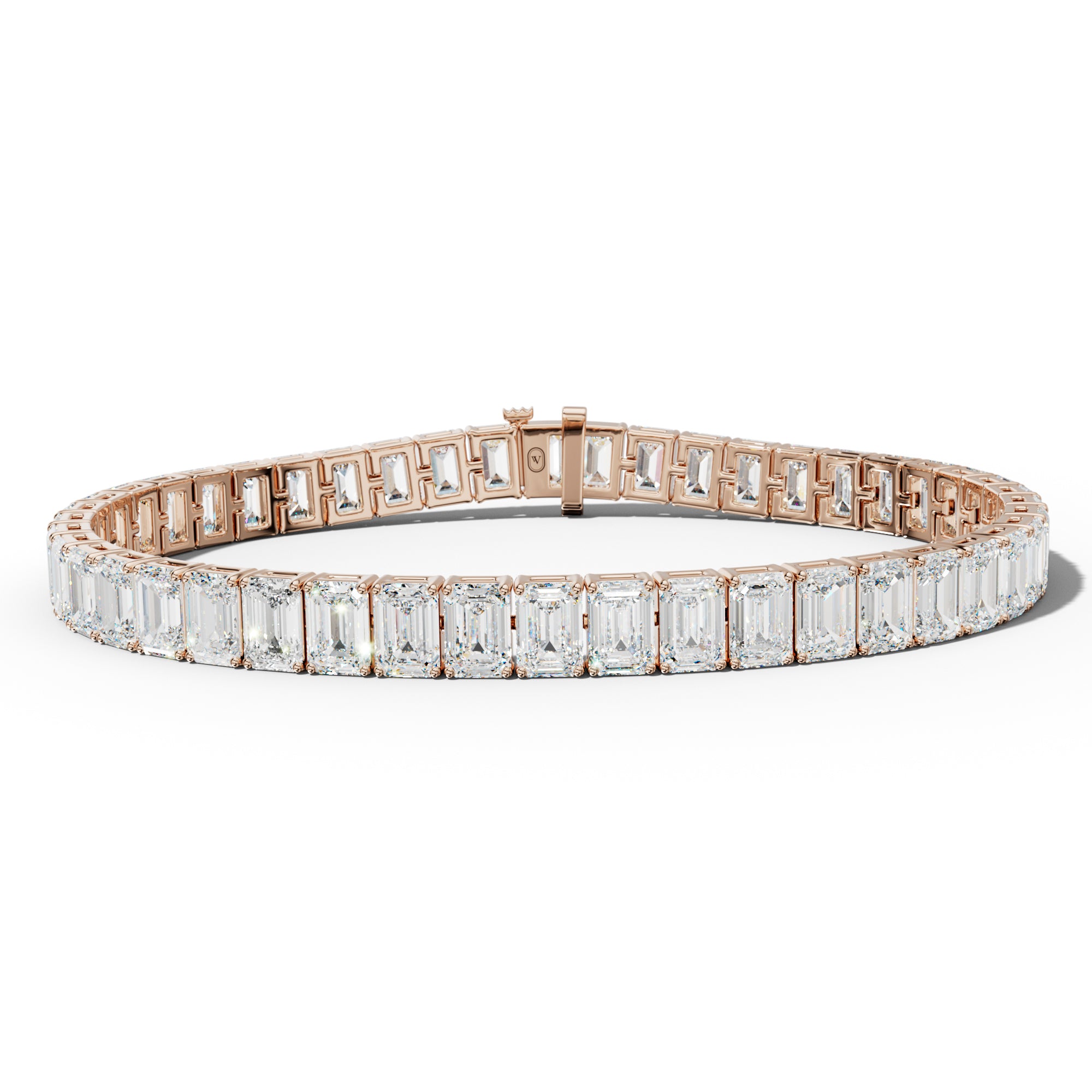 21.0 Carat Emerald Cut Tennis Bracelet