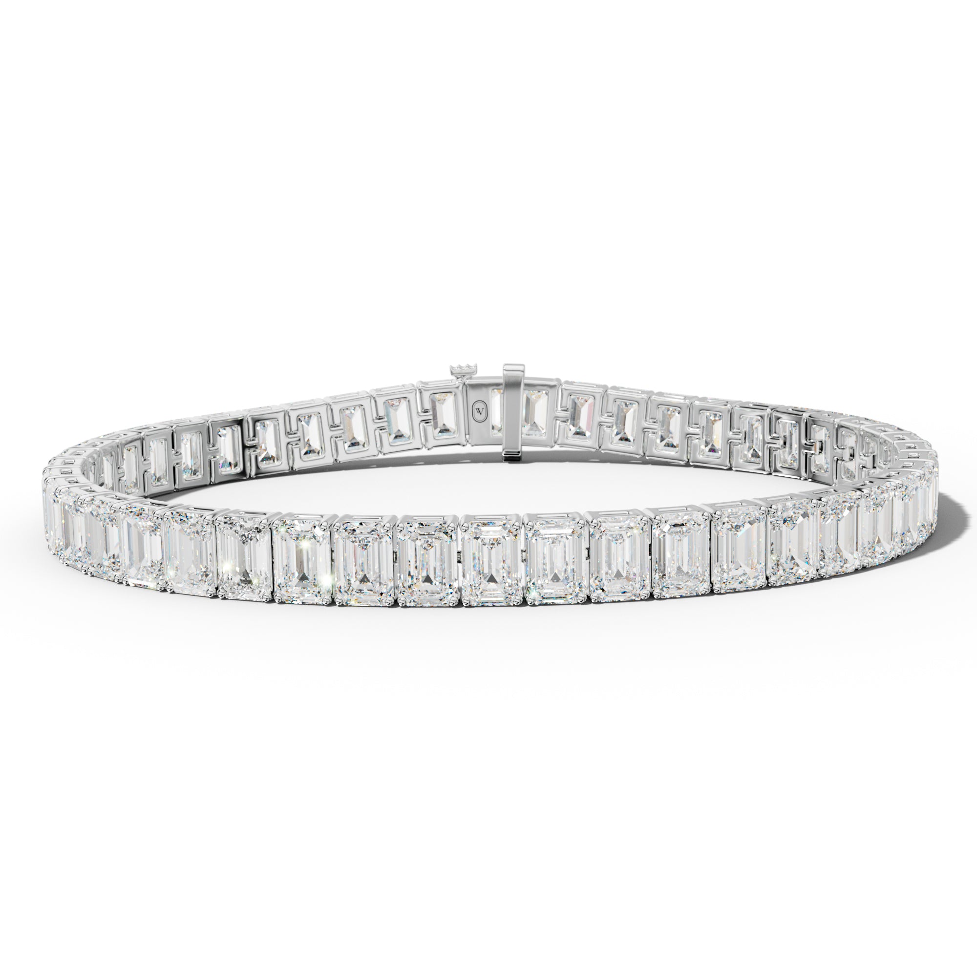 21.0 Carat Emerald Cut Tennis Bracelet