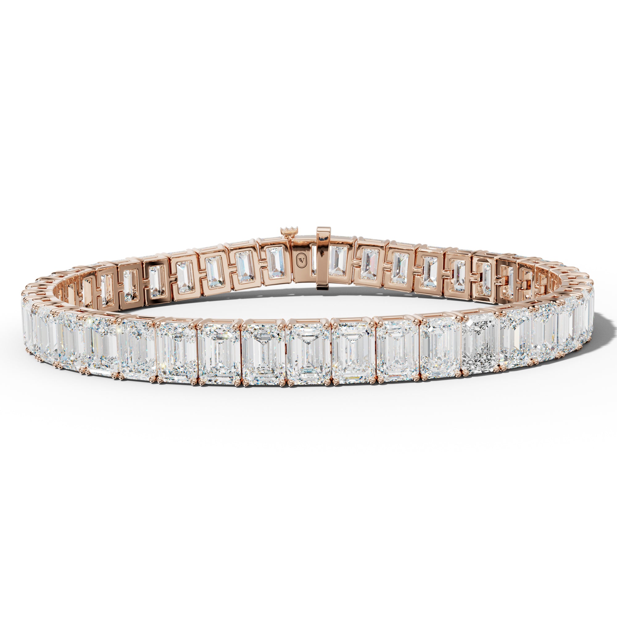 30.0 Carat Emerald Cut Tennis Bracelet