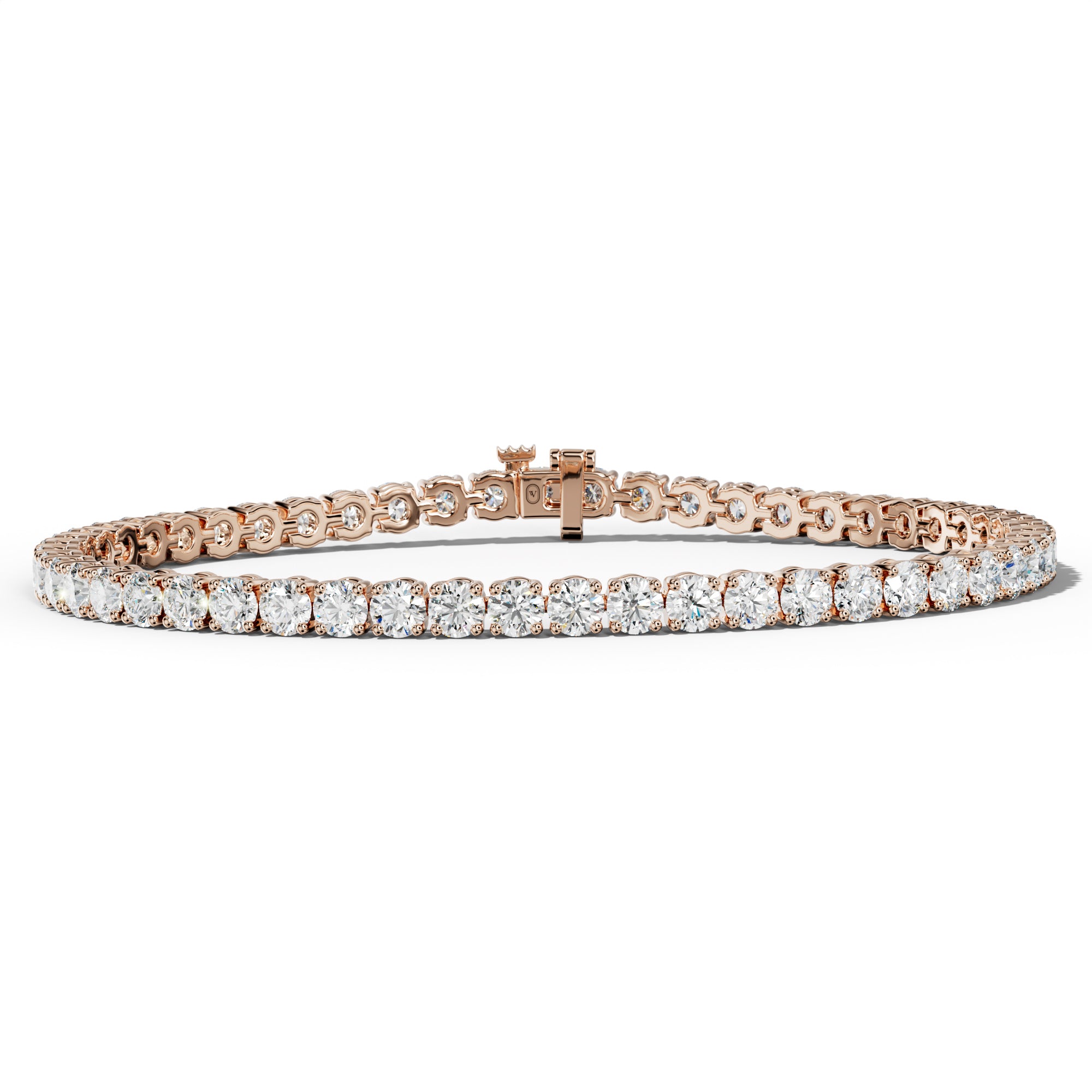 7.0 Carat Round Diamond Tennis Bracelet