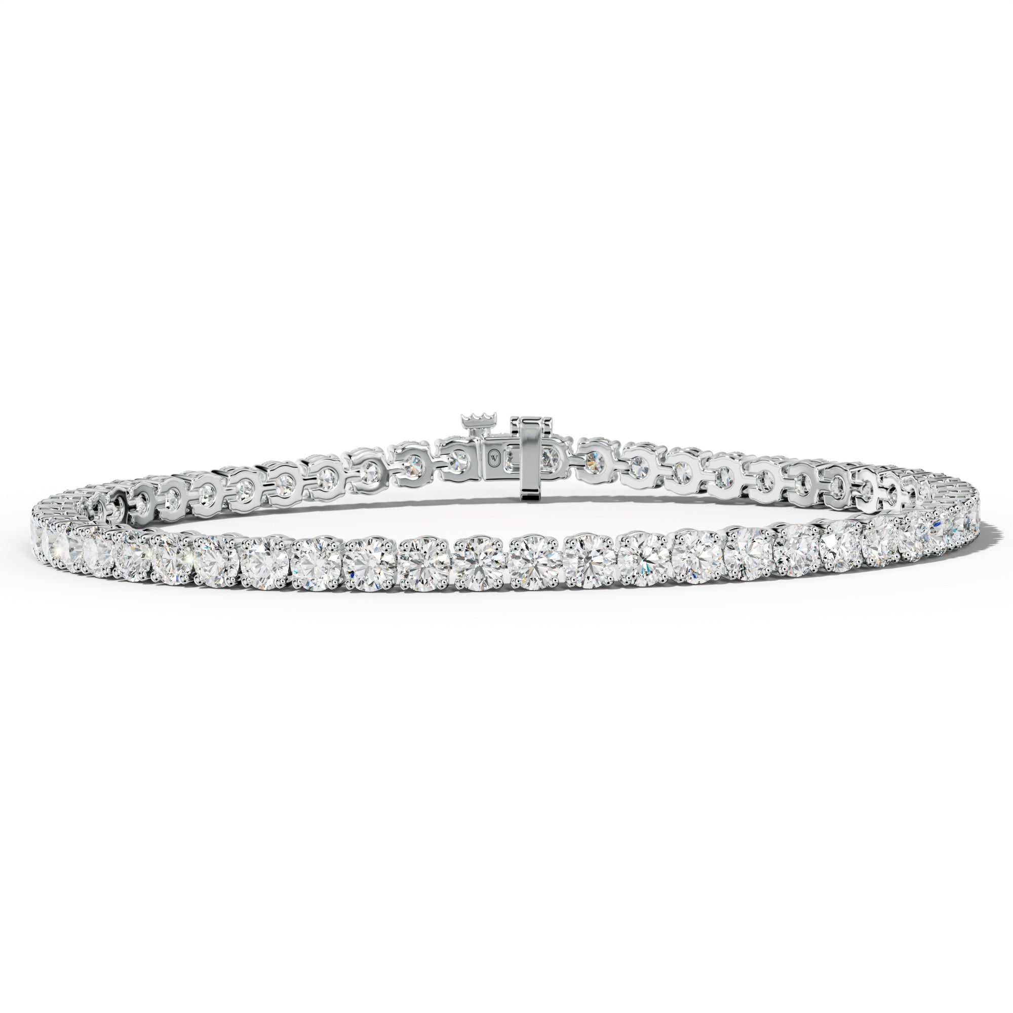 7.0 Carat Round Diamond Tennis Bracelet