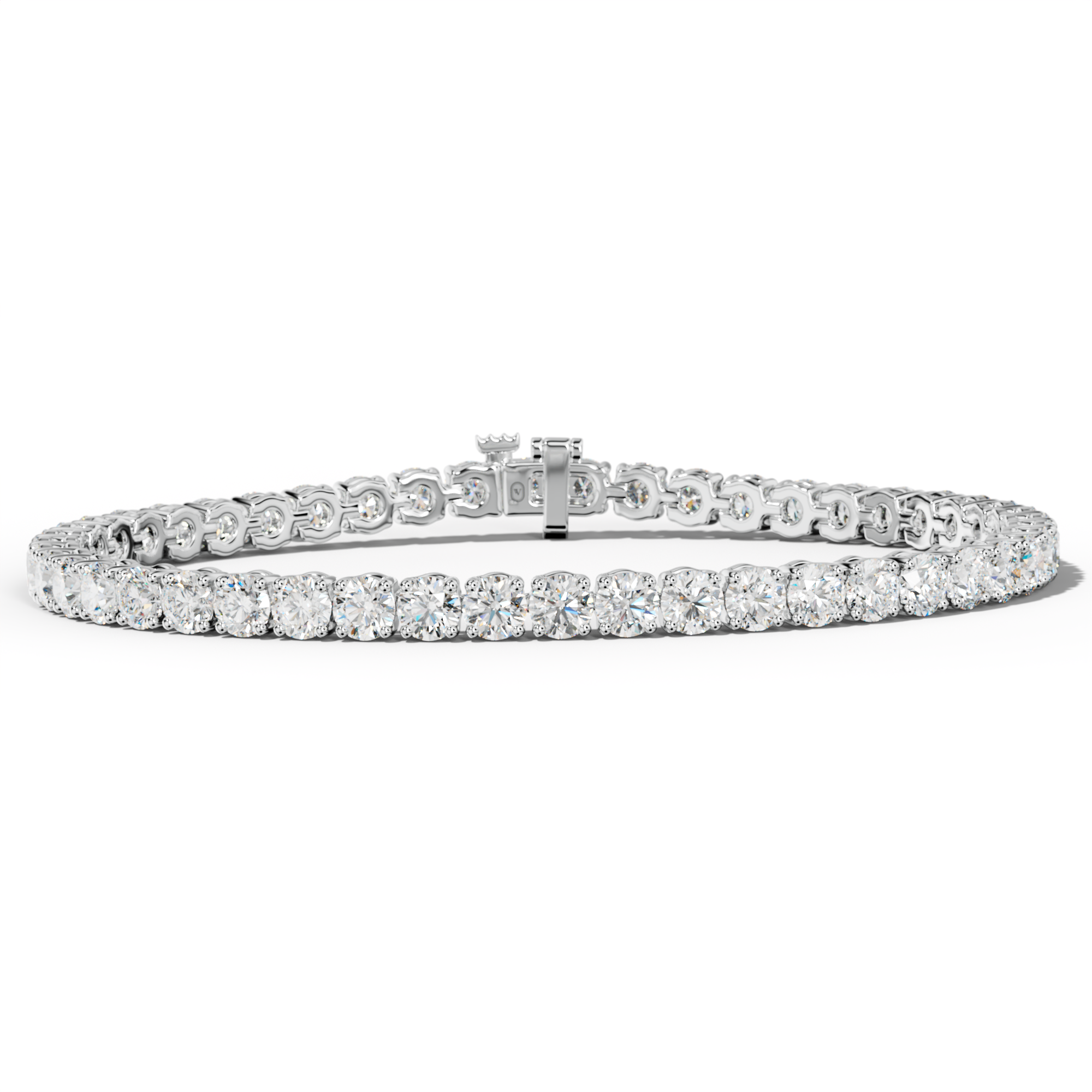 10.0 Carat Round Diamond Tennis Bracelet