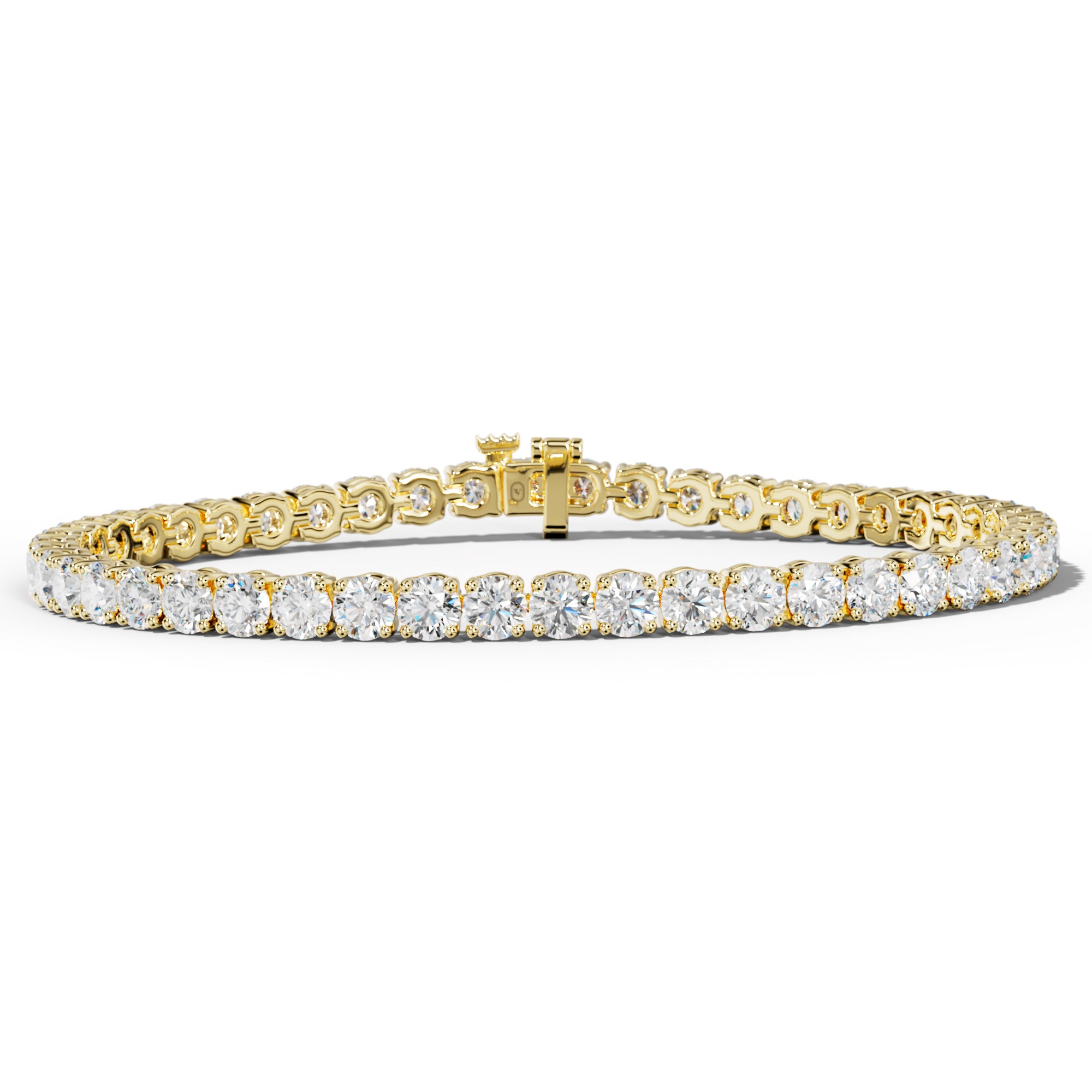 10.0 Carat Round Diamond Tennis Bracelet