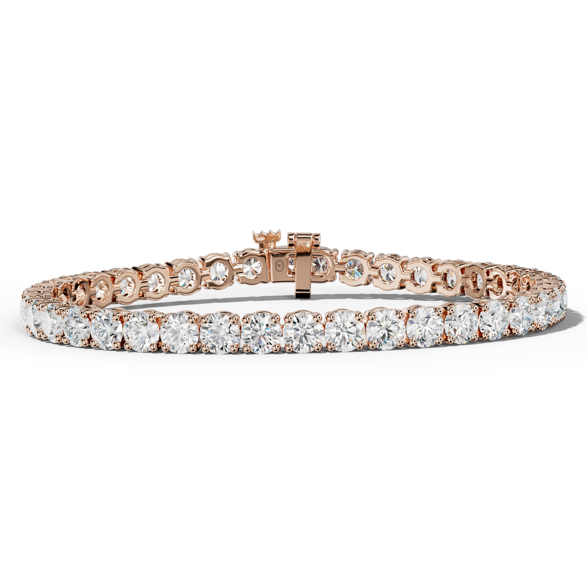 15.0 Carat Round Diamond Tennis Bracelet