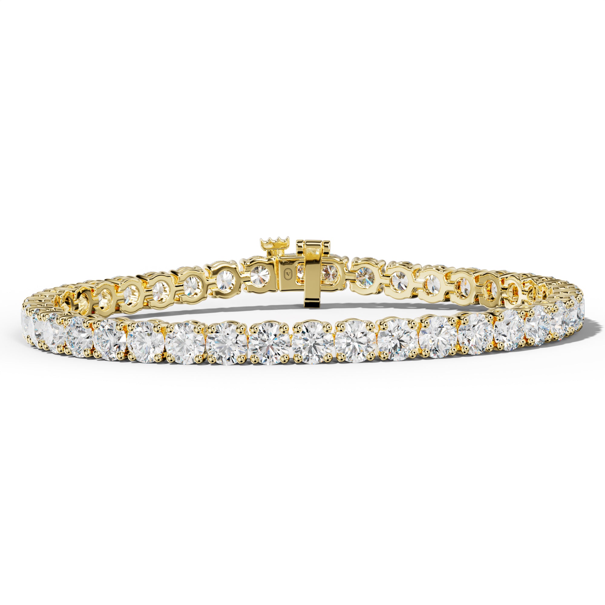 15.0 Carat Round Diamond Tennis Bracelet