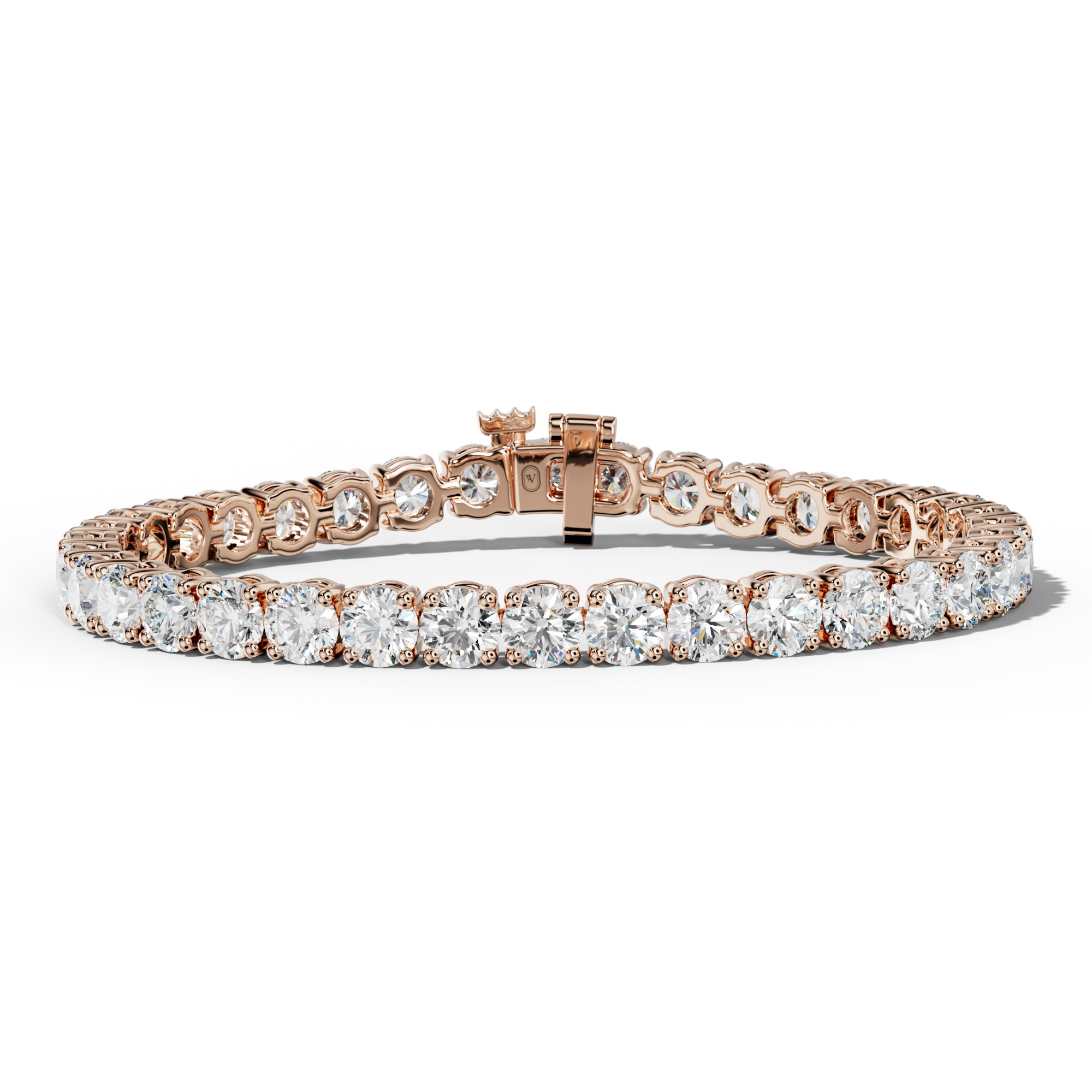 19.0 Carat Round Diamond Tennis Bracelet