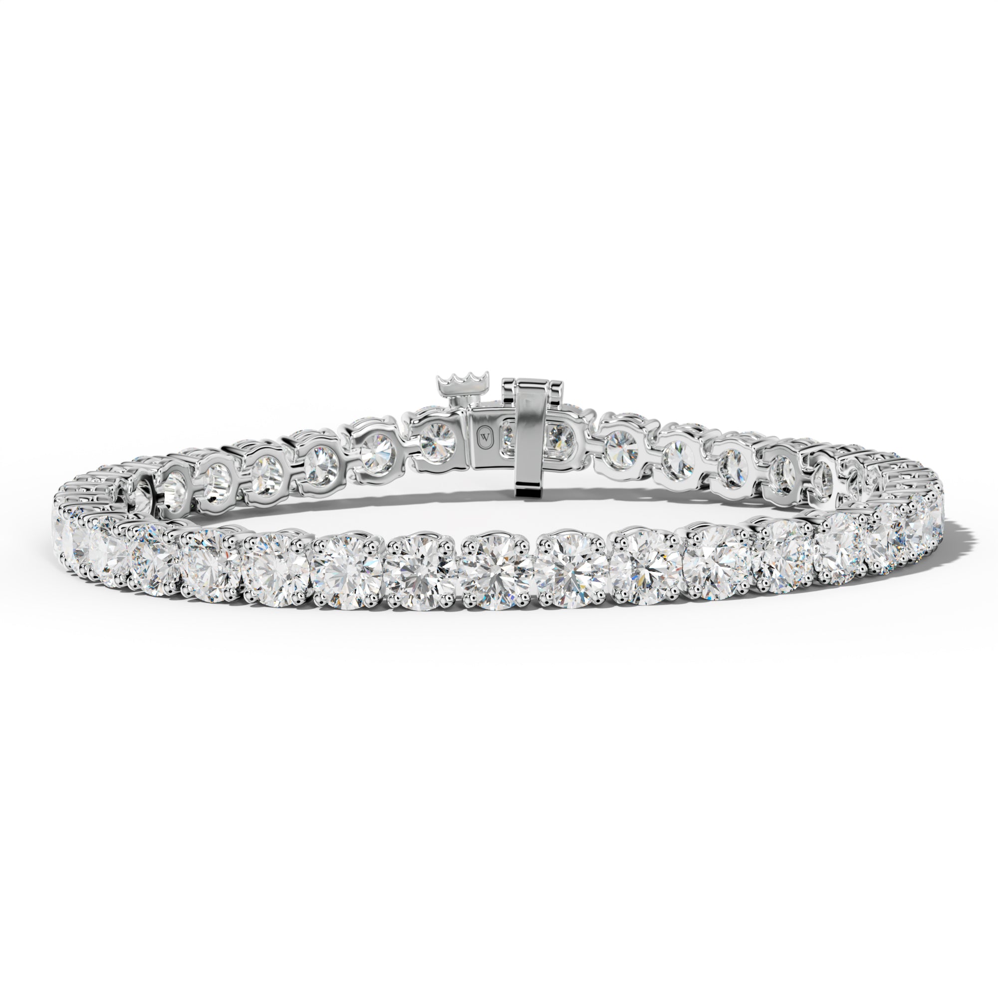 19.0 Carat Round Diamond Tennis Bracelet