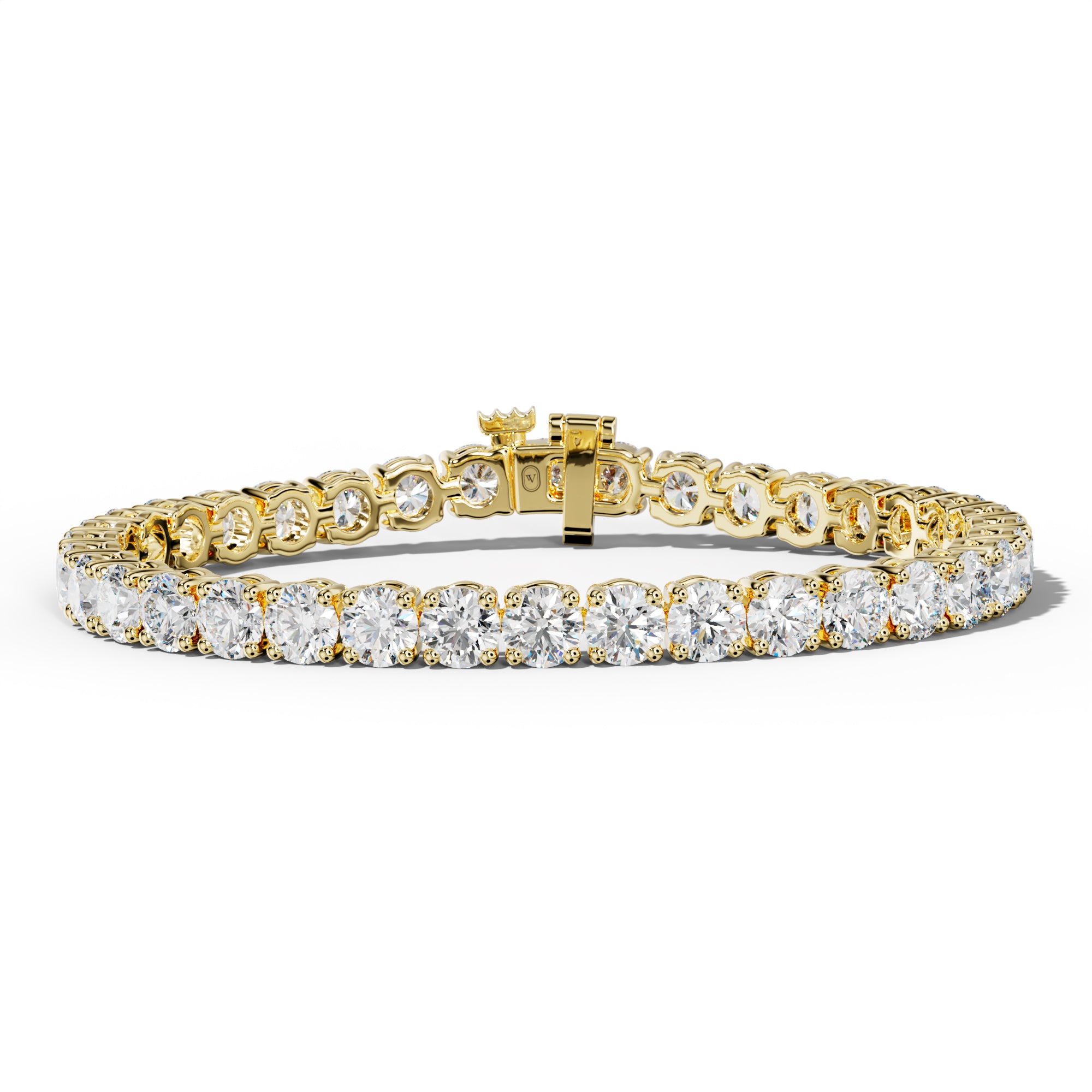 19.0 Carat Round Diamond Tennis Bracelet