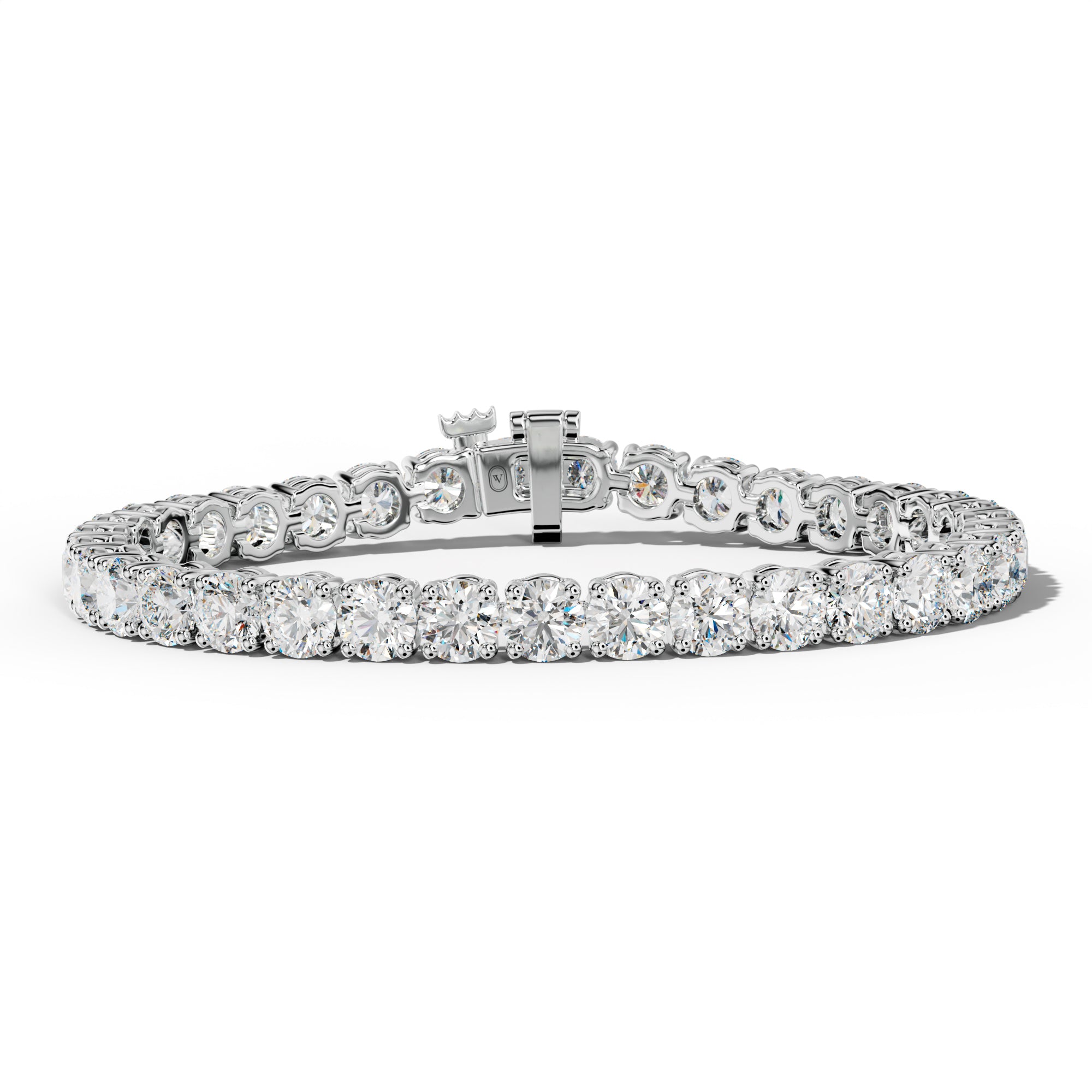 20.0 Carat Round Diamond Tennis Bracelet