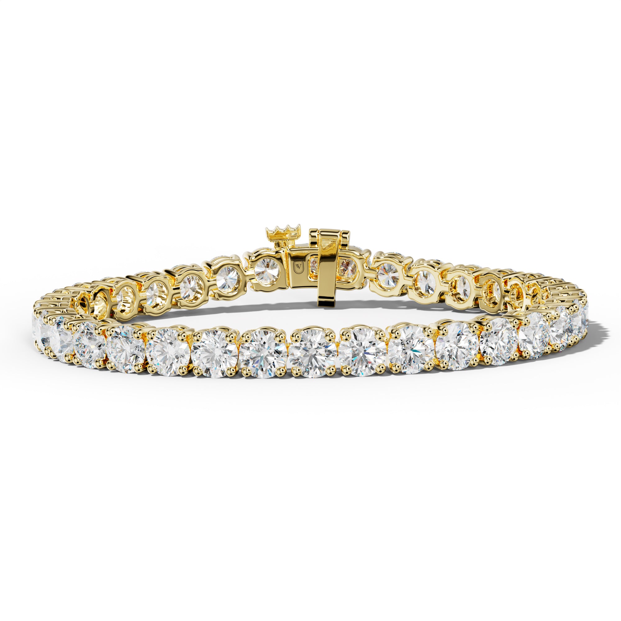 21.0 Carat Round Diamond Tennis Bracelet