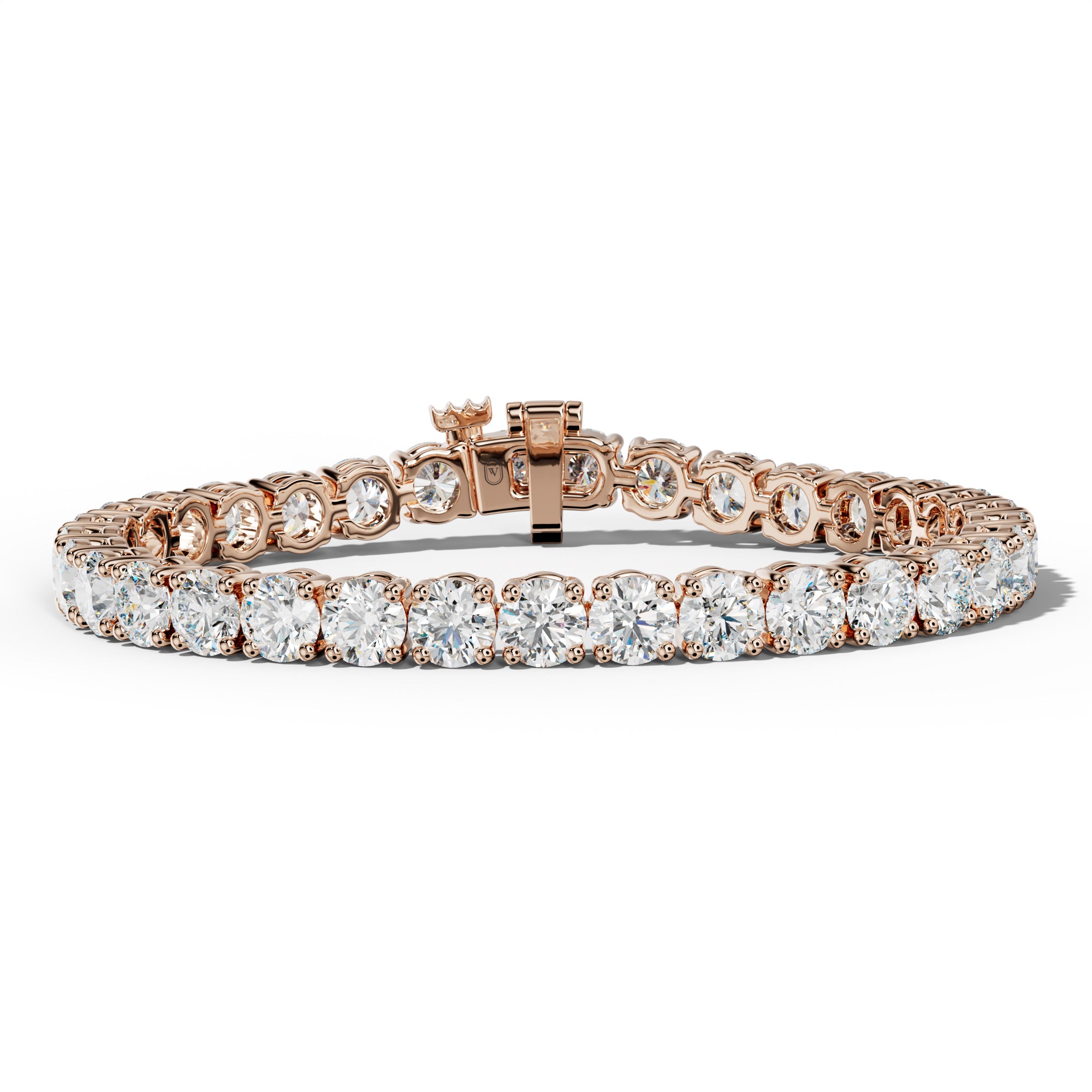 22.0 Carat Round Diamond Tennis Bracelet