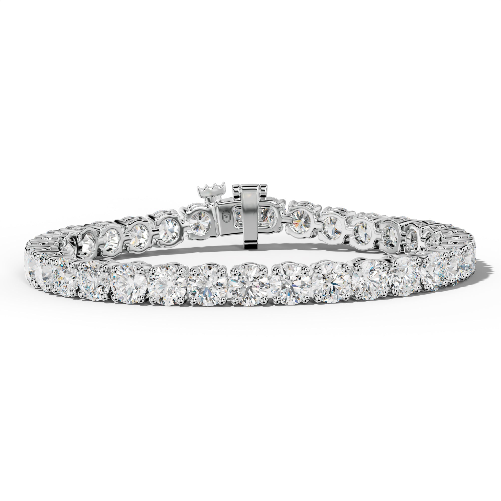 22.0 Carat Round Diamond Tennis Bracelet