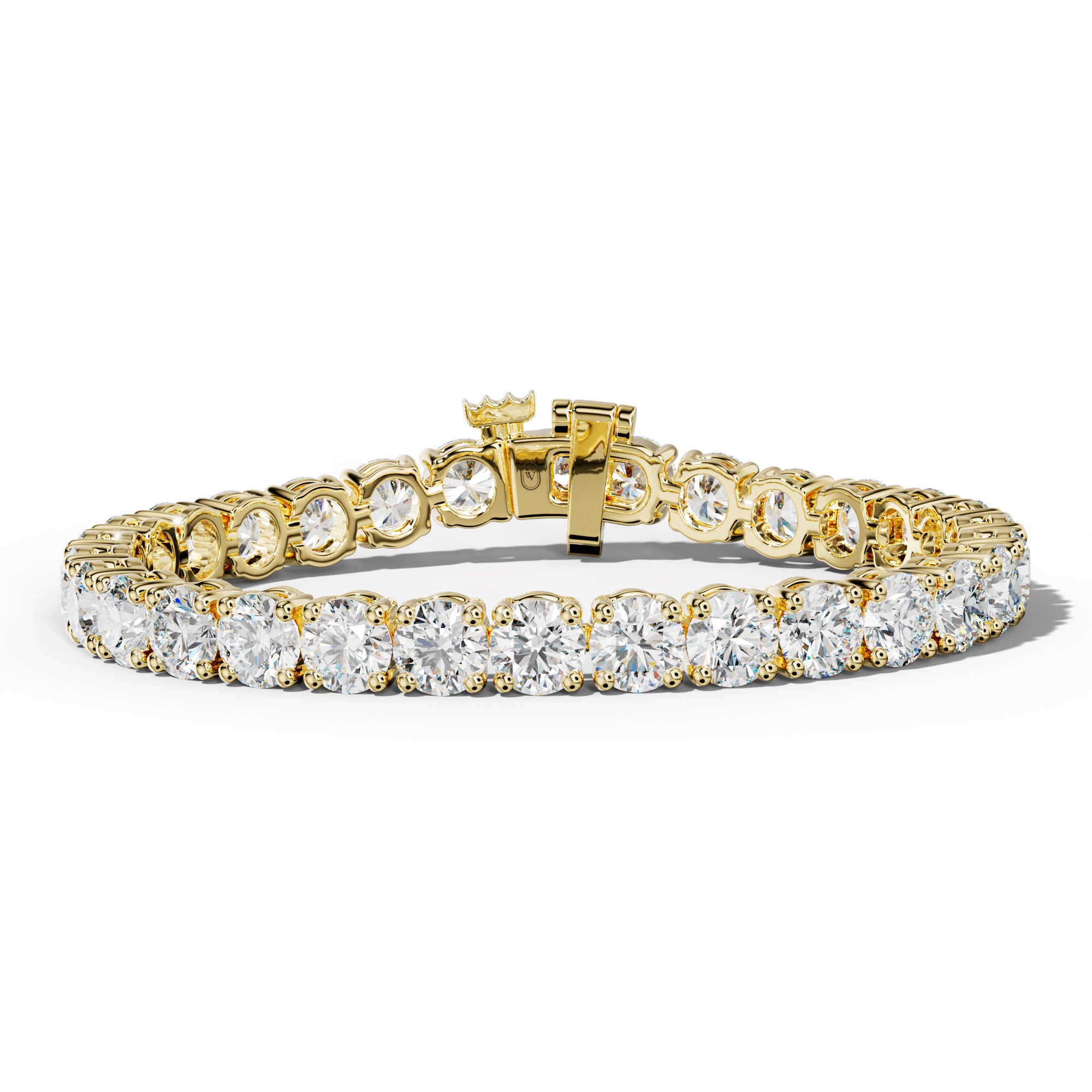 25.0 Carat Round Diamond Tennis Bracelet