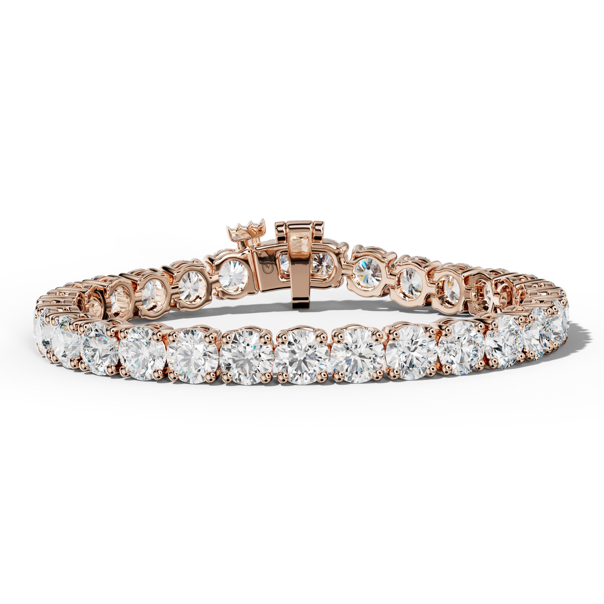 27.0 Carat Round Diamond Tennis Bracelet
