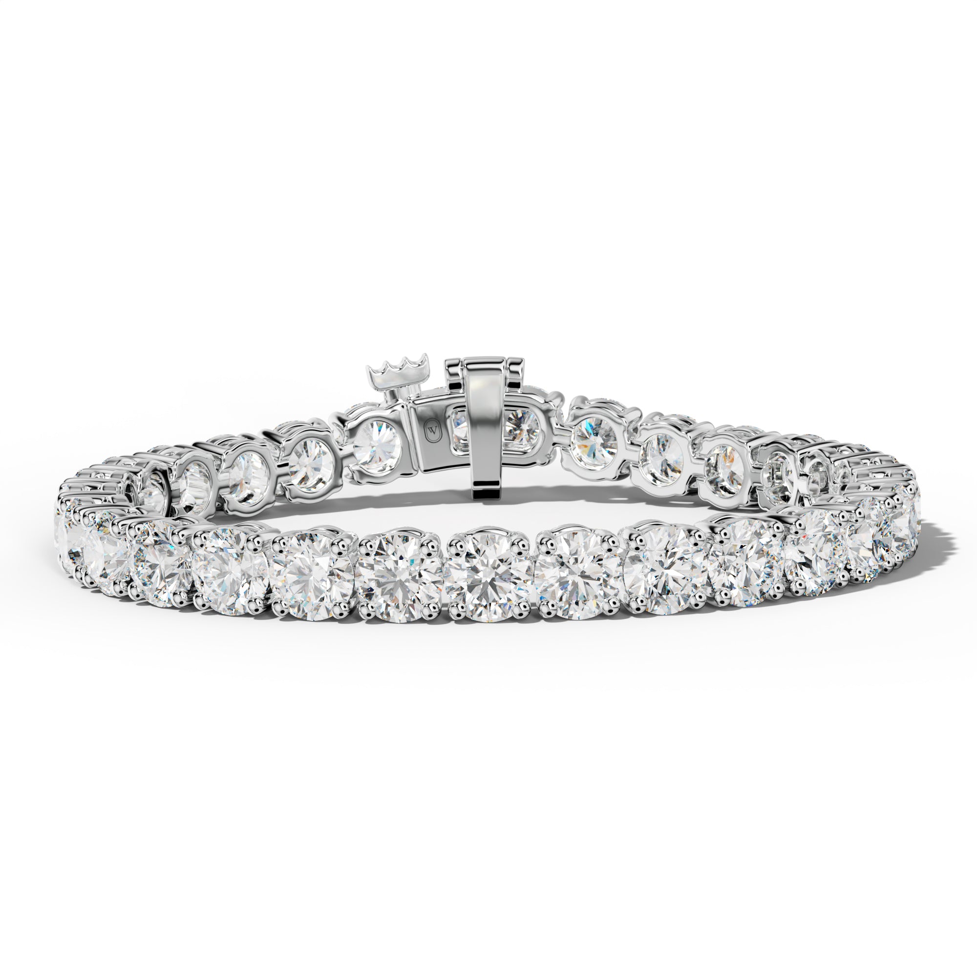 27.0 Carat Round Diamond Tennis Bracelet