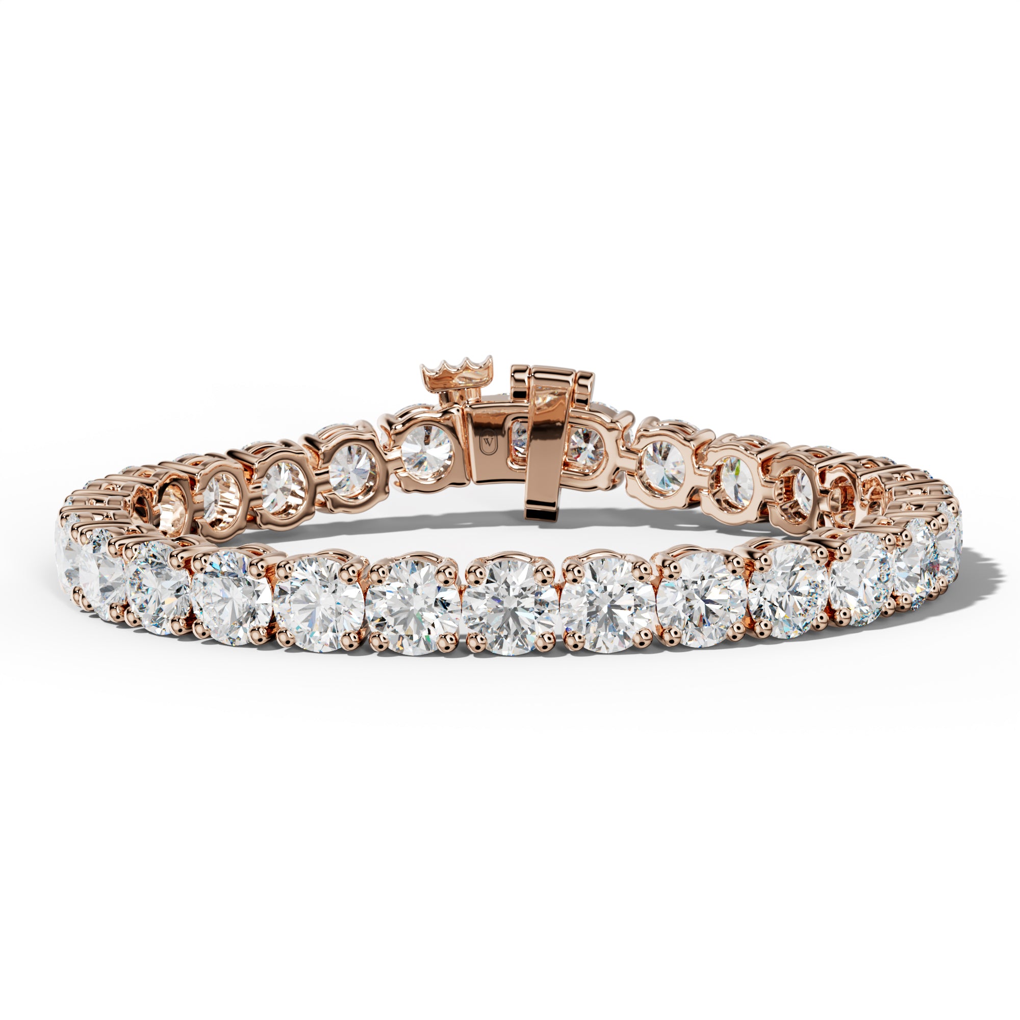 30.0 Carat Round Diamond Tennis Bracelet