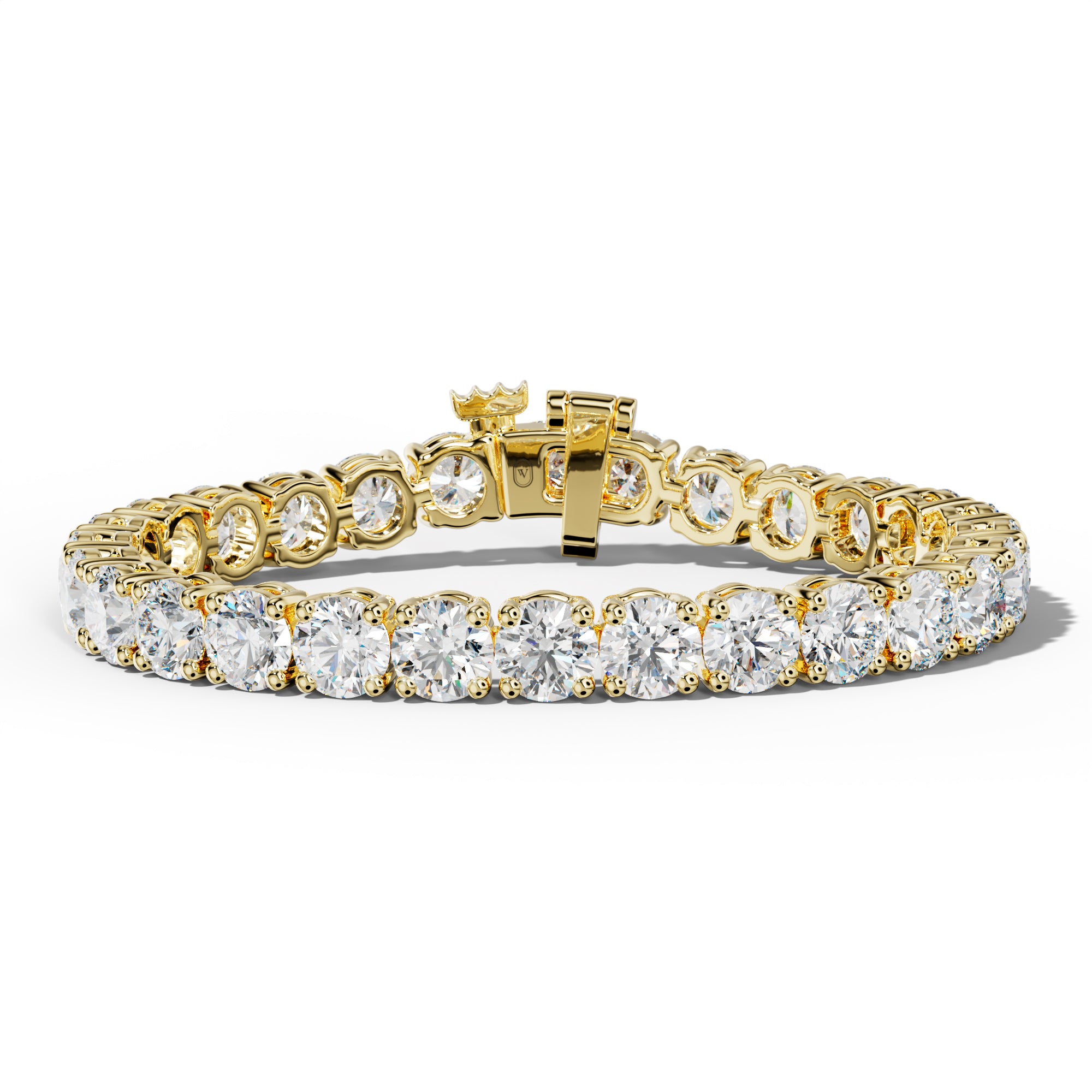 30.0 Carat Round Diamond Tennis Bracelet