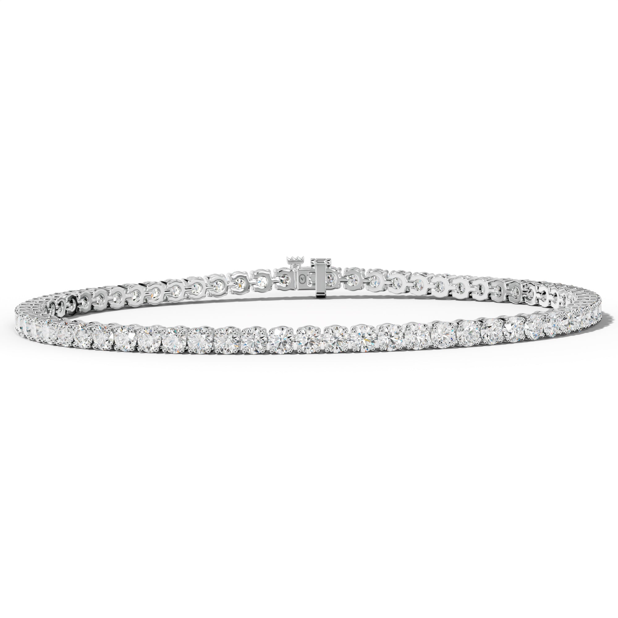 4.0 Carat Round Diamond Tennis Bracelet