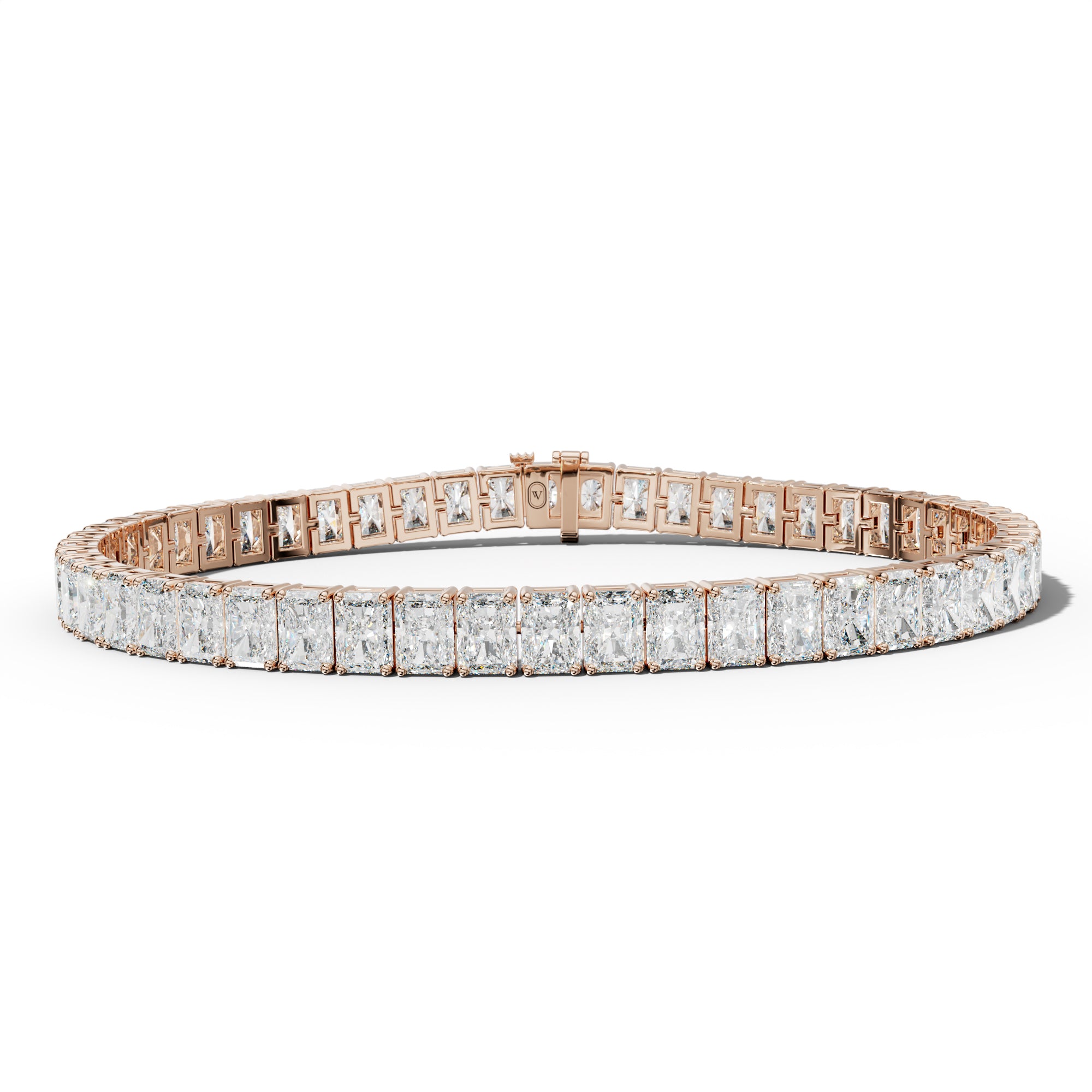 14.0 Carat Radiant Diamond Tennis Bracelet