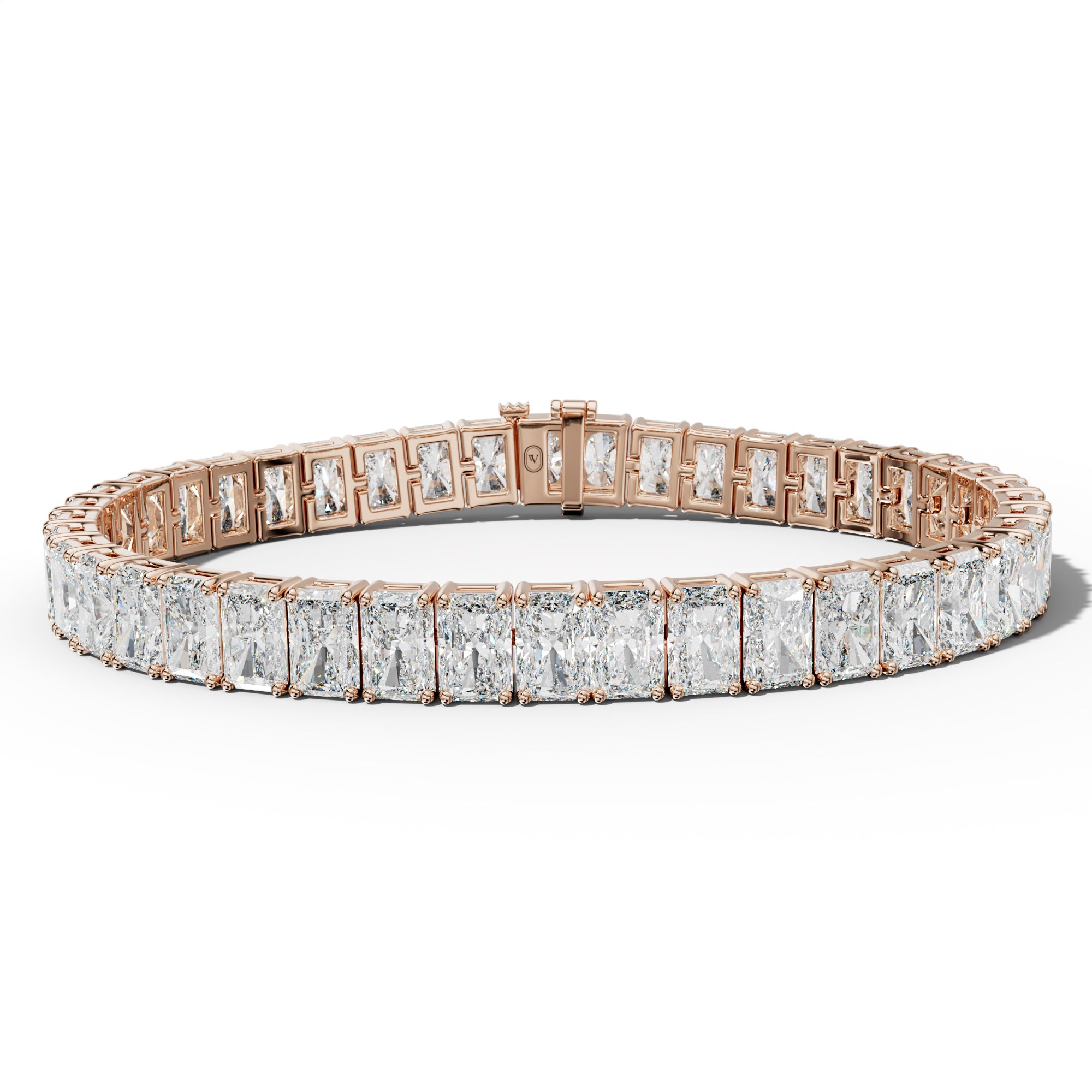 28.0 Carat Radiant Diamond Tennis Bracelet