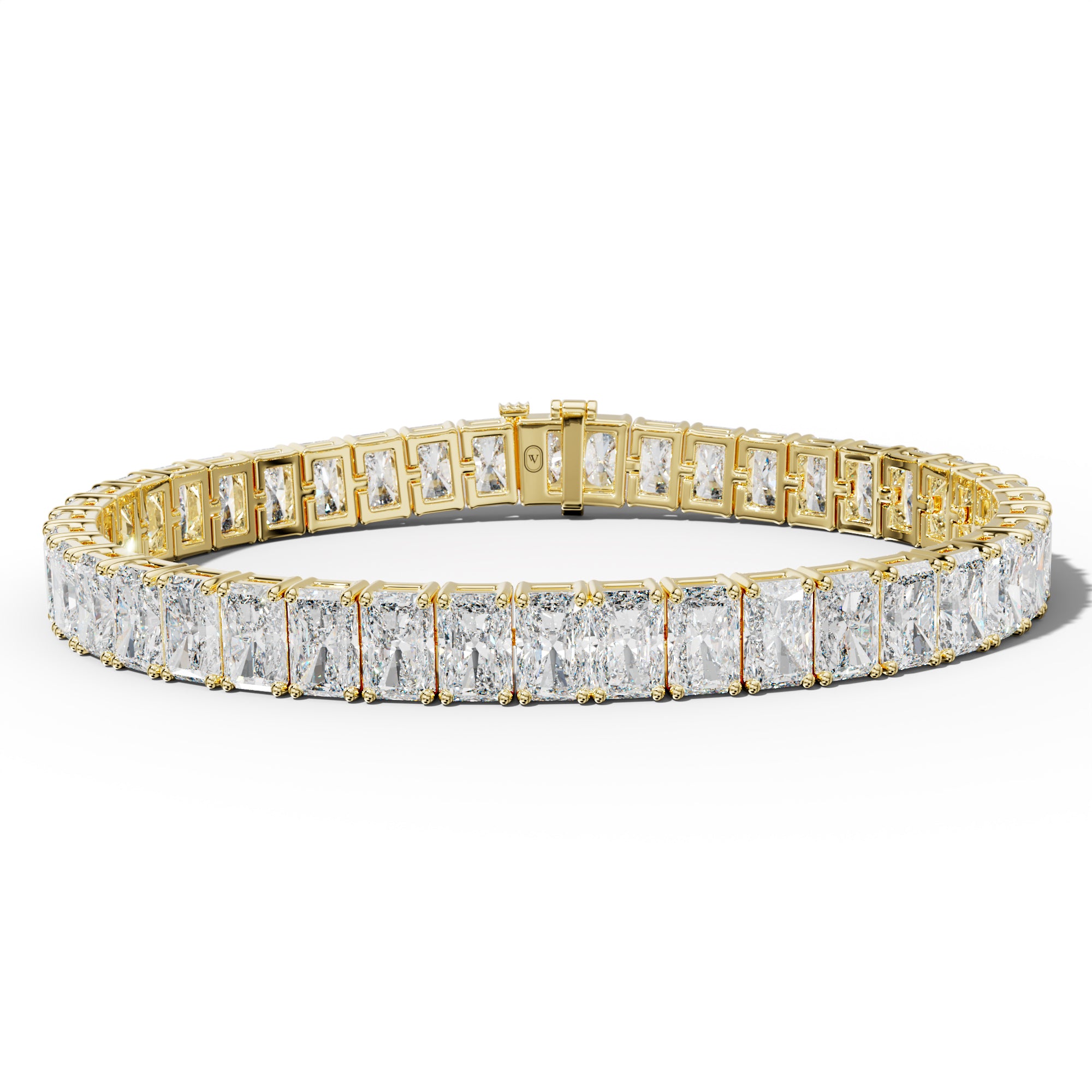 28.0 Carat Radiant Diamond Tennis Bracelet