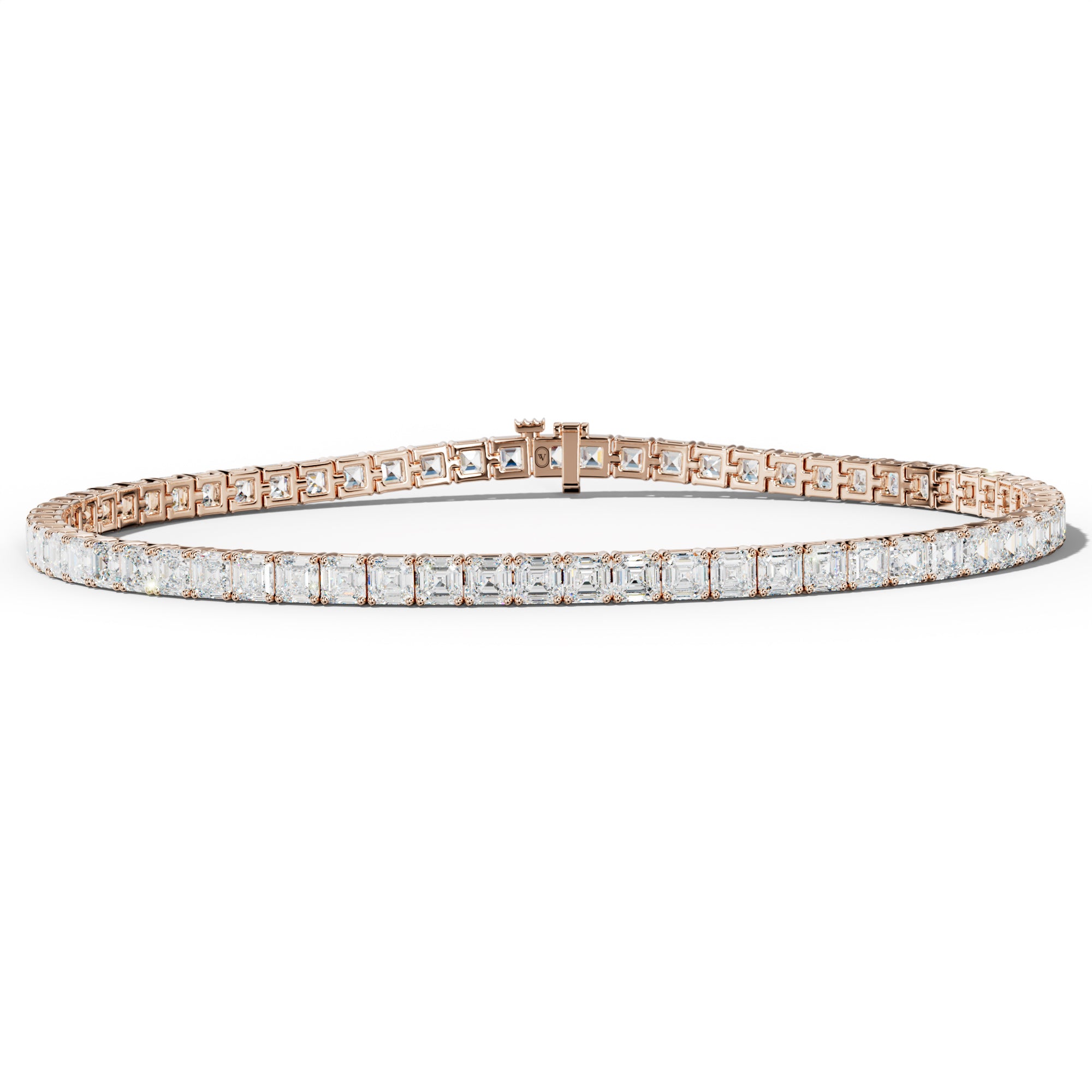 5.0 Carat Asscher Diamond Tennis Bracelet