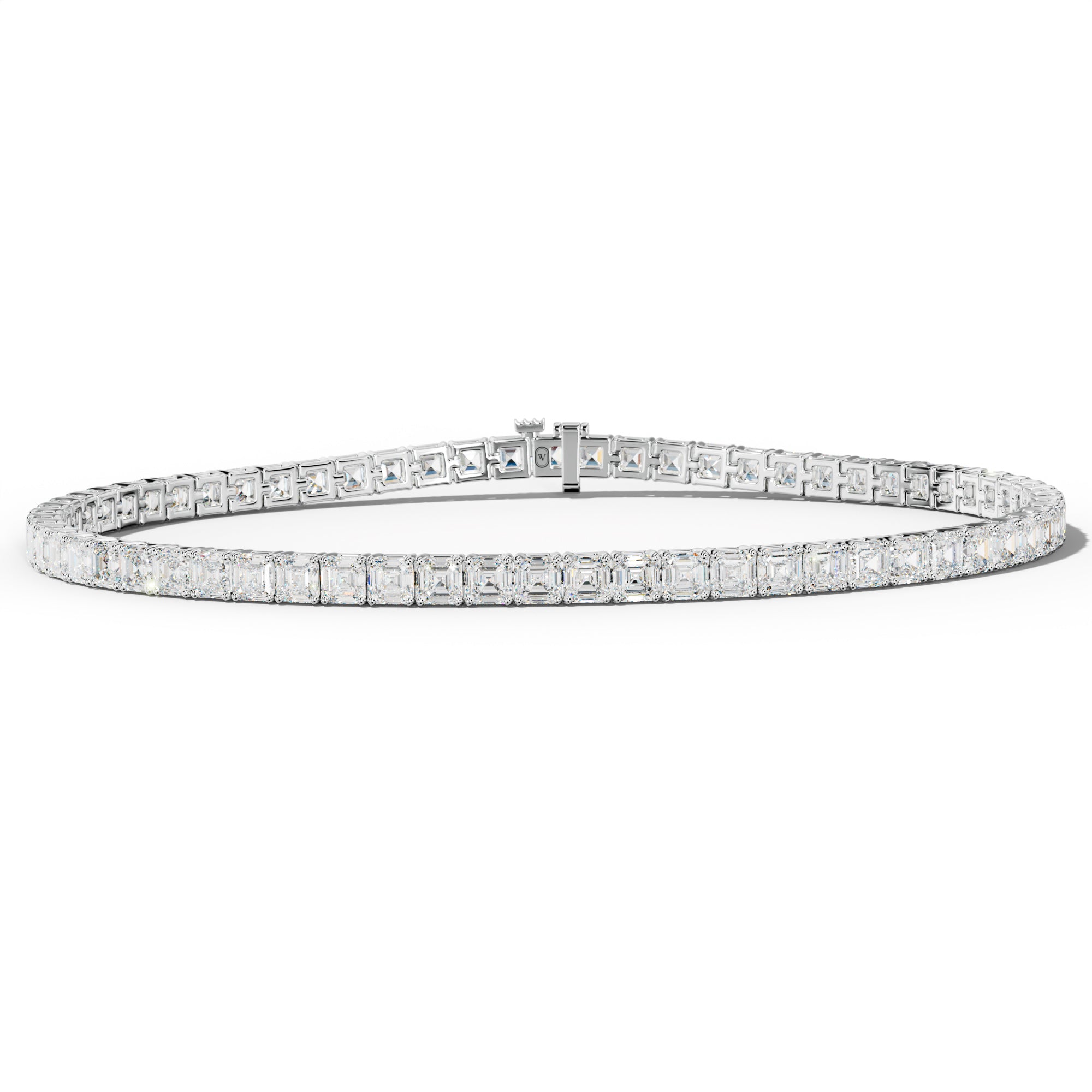 6.0 Carat Asscher Diamond Tennis Bracelet