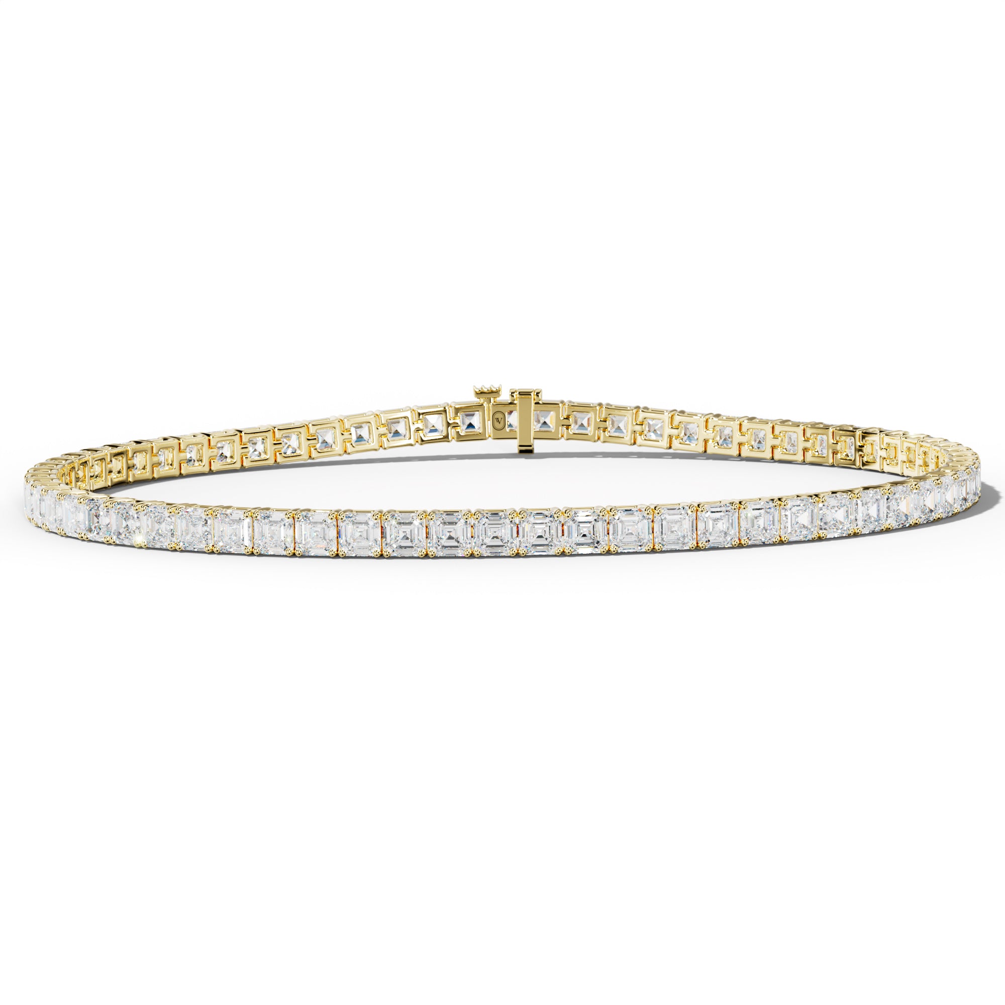 5.0 Carat Asscher Diamond Tennis Bracelet