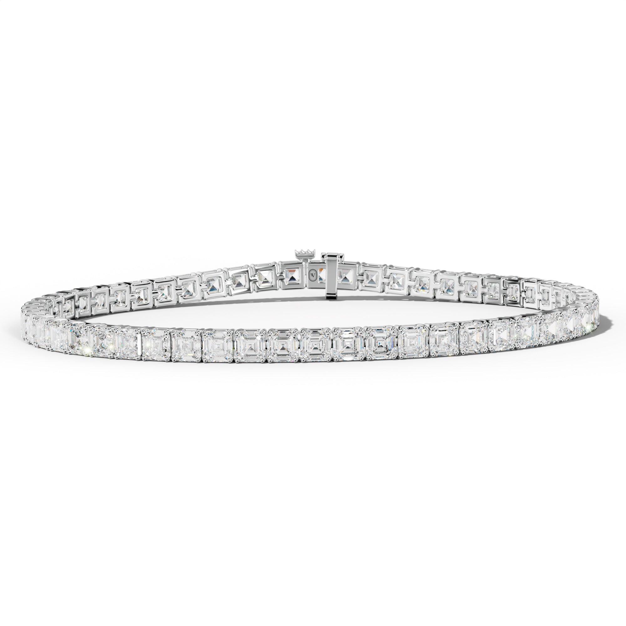 9.0 Carat Asscher Diamond Tennis Bracelet
