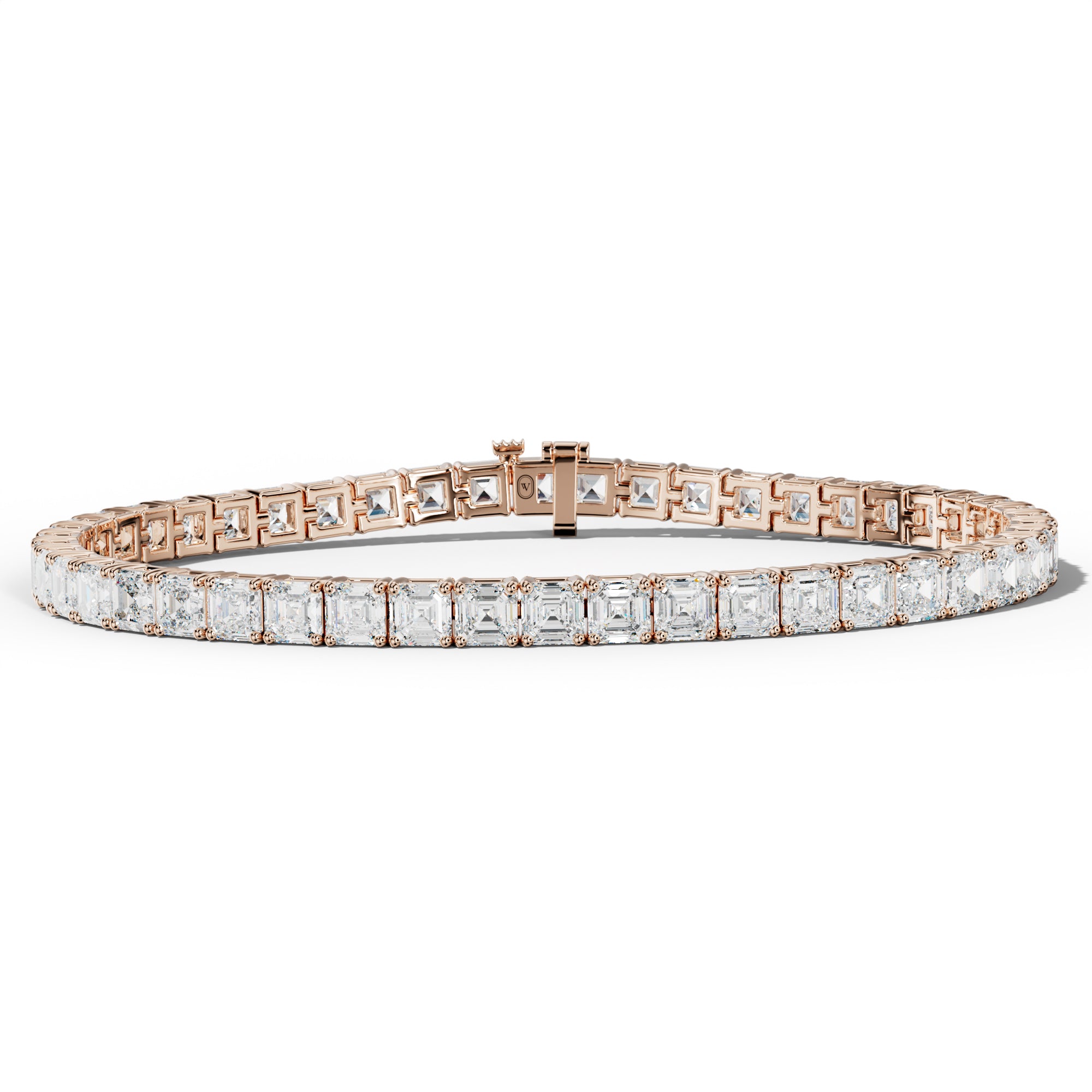 13.0 Carat Asscher Diamond Tennis Bracelet