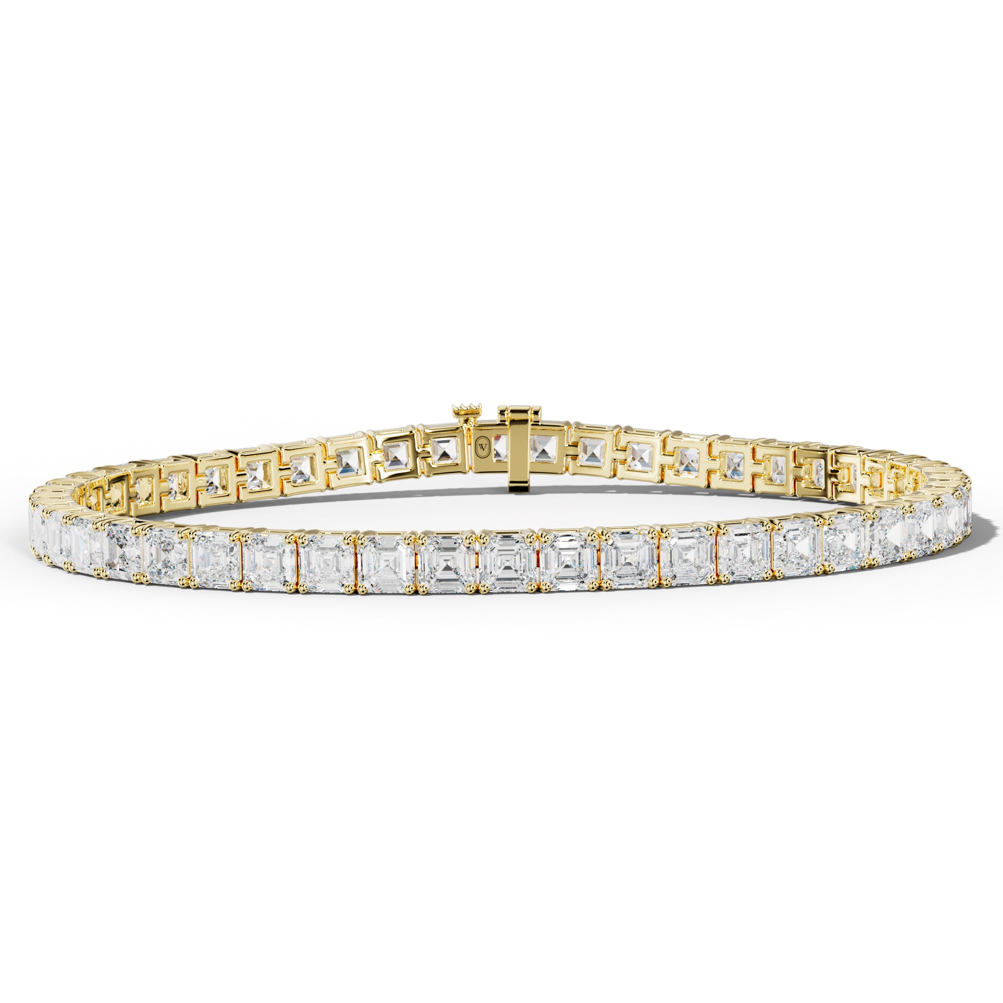 13.0 Carat Asscher Diamond Tennis Bracelet