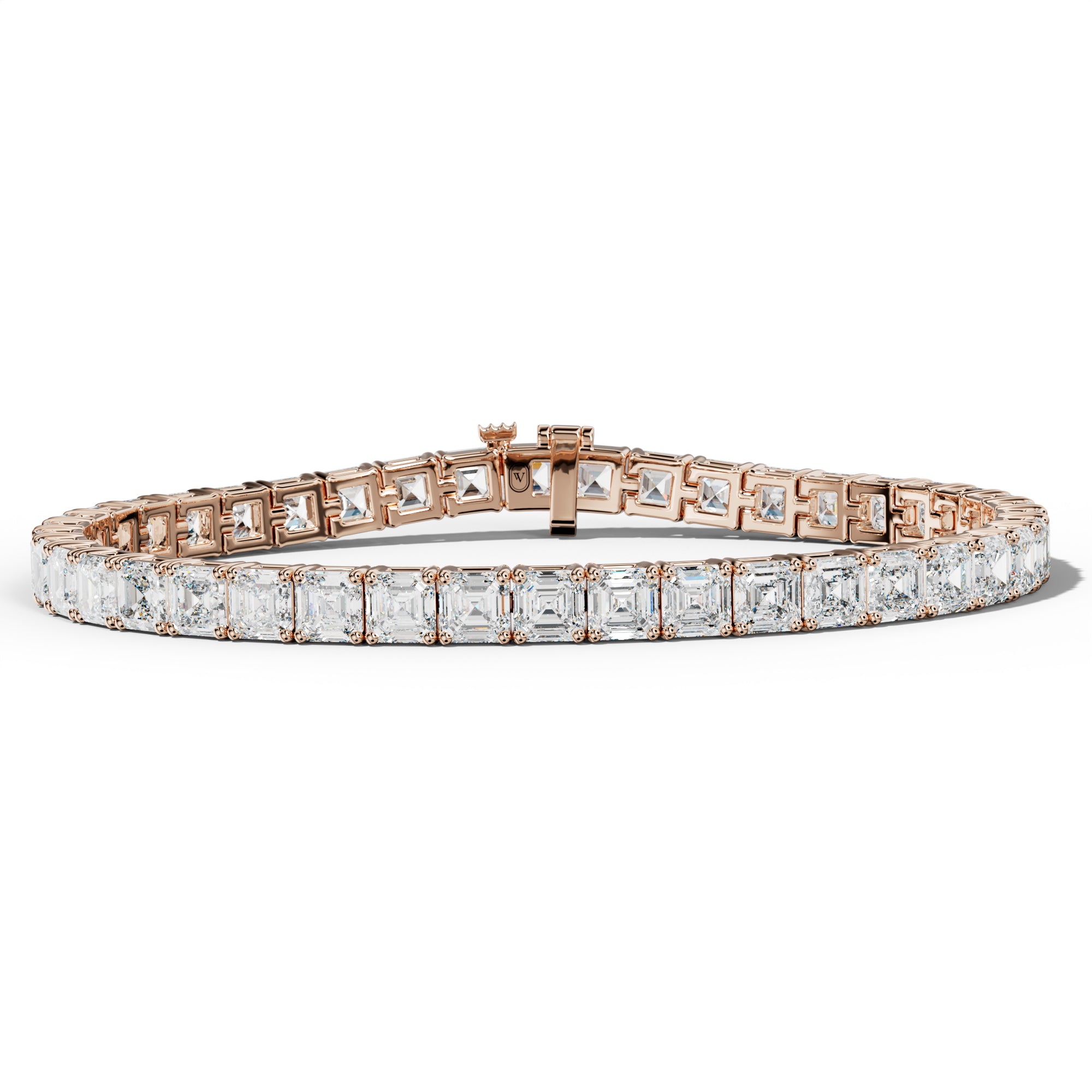 16.0 Carat Asscher Diamond Tennis Bracelet